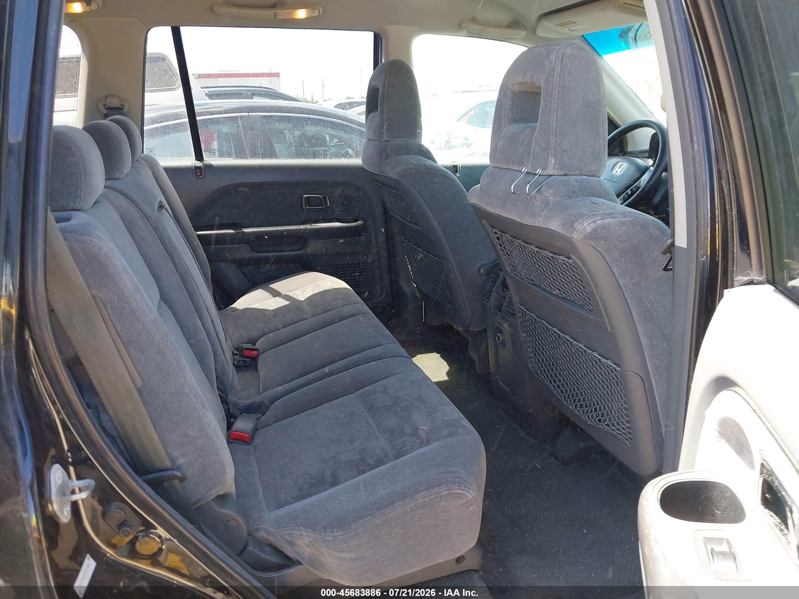 2003 Honda Pilot Ex Black vin: 2HKYF18423H534364