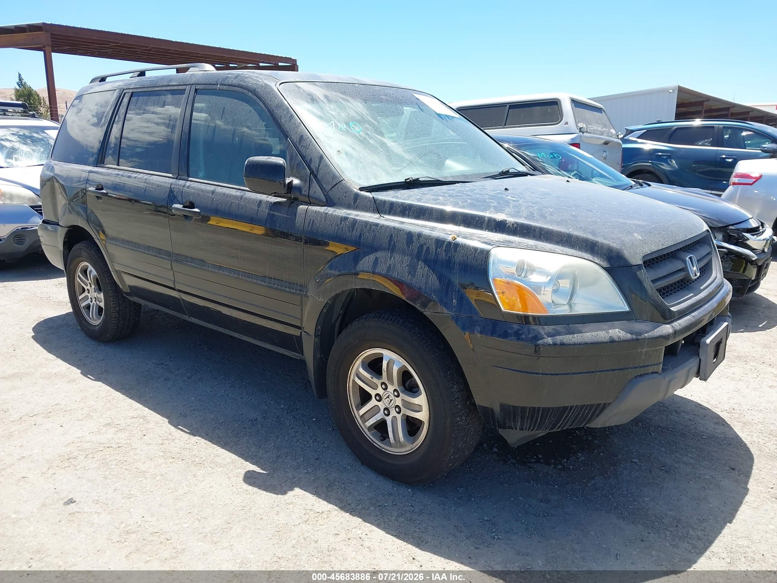 2003 Honda Pilot Ex Black vin: 2HKYF18423H534364