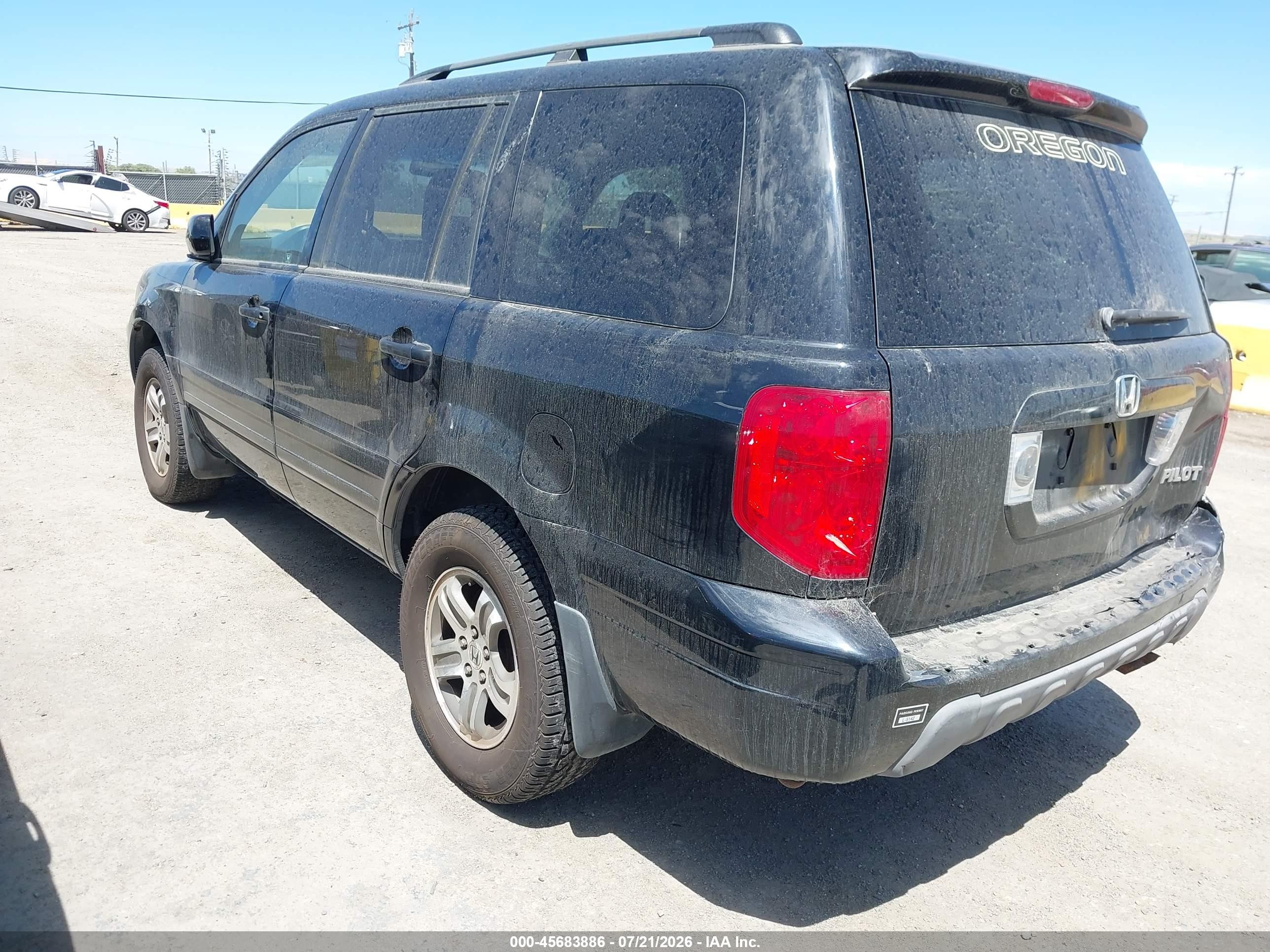2003 Honda Pilot Ex Black vin: 2HKYF18423H534364