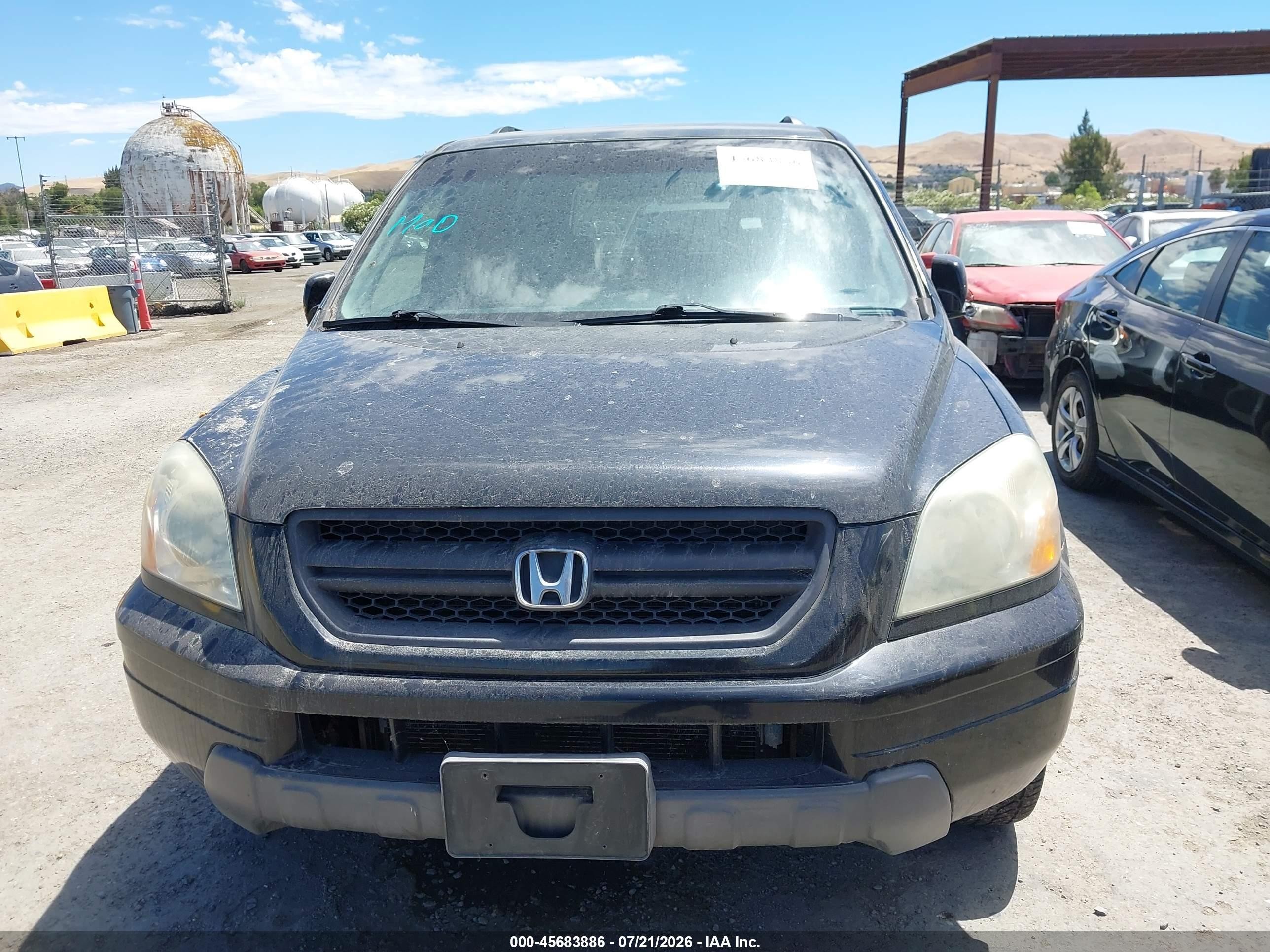 2003 Honda Pilot Ex Black vin: 2HKYF18423H534364