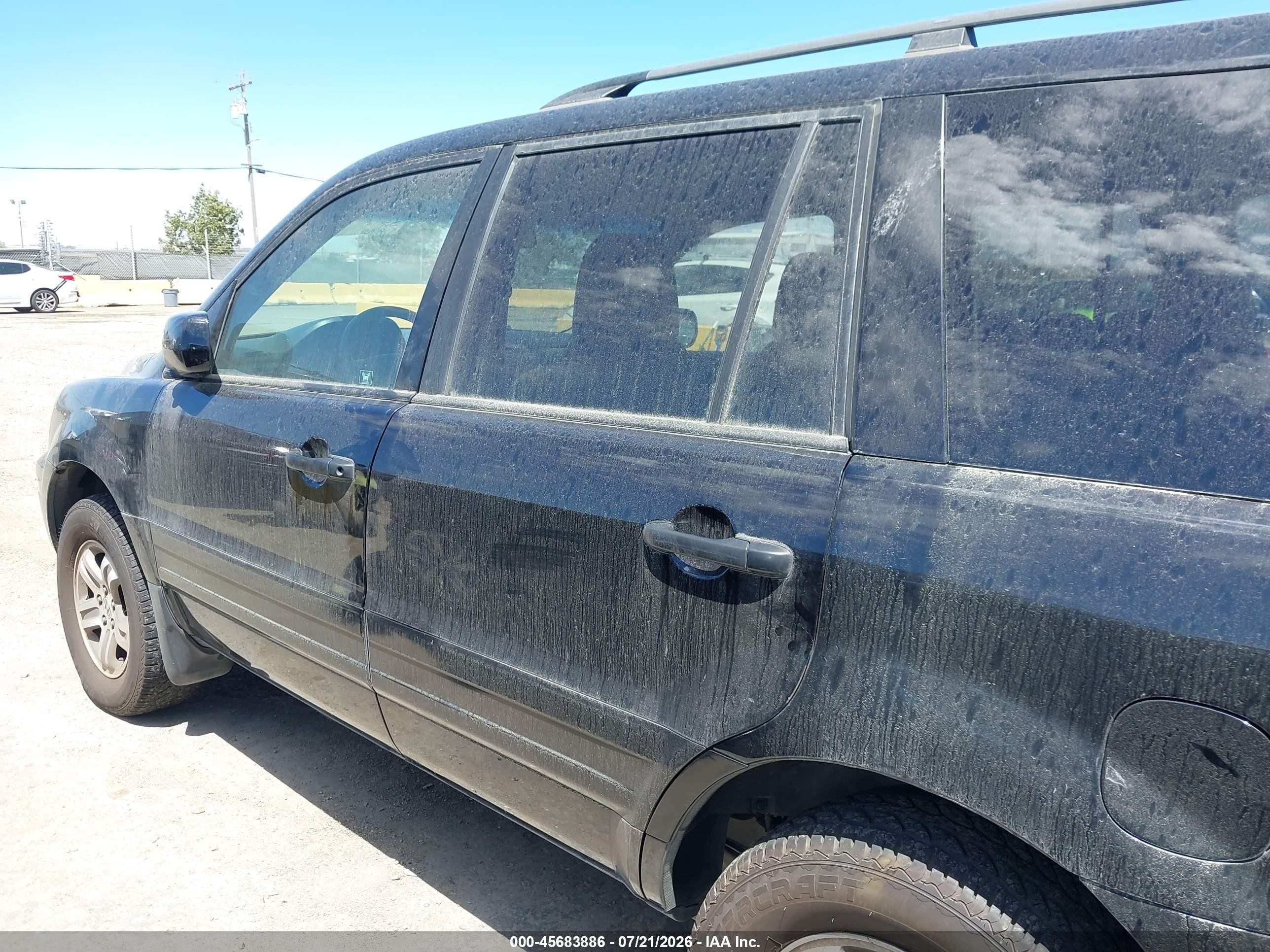 2003 Honda Pilot Ex Black vin: 2HKYF18423H534364