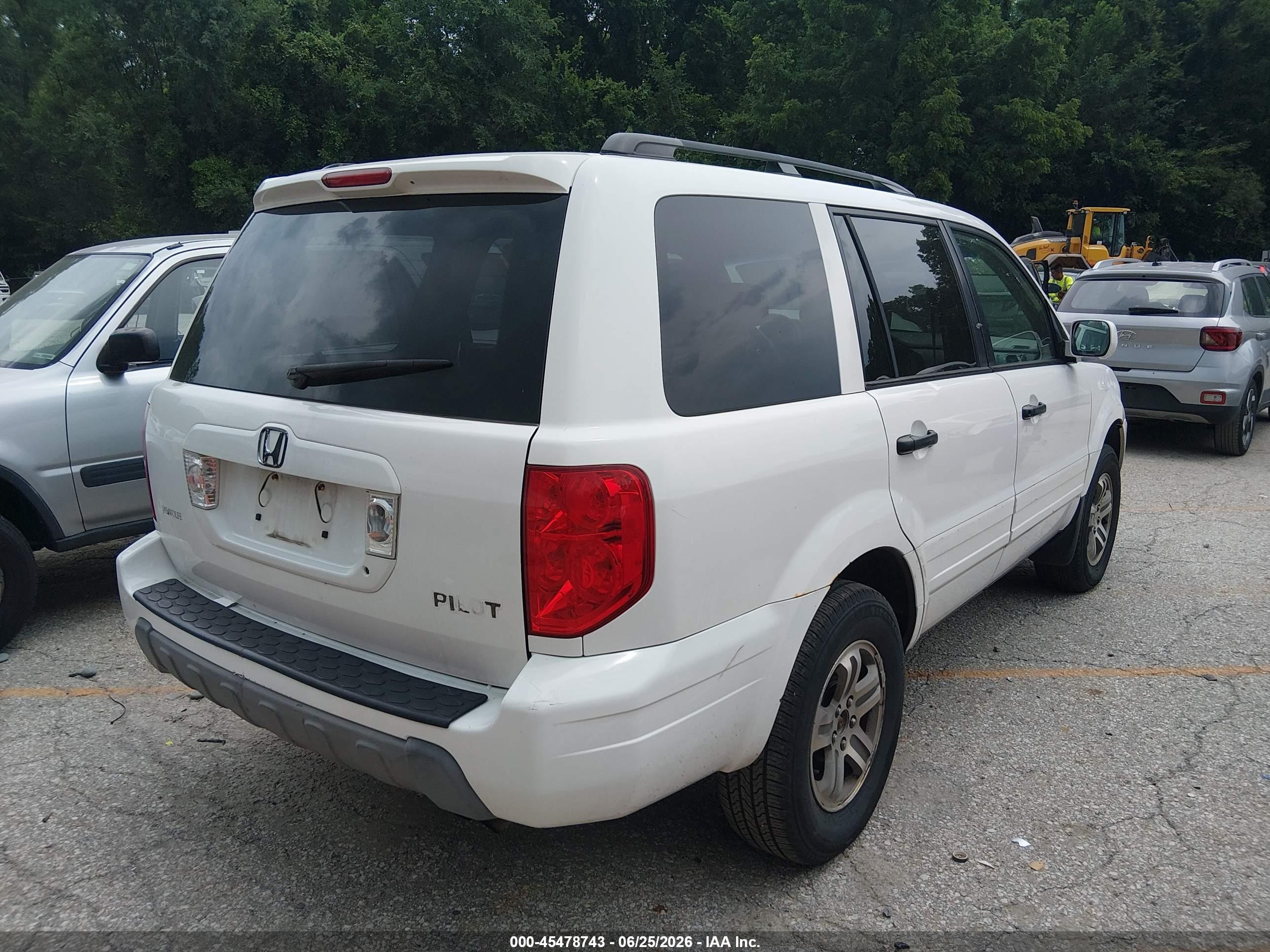 2003 Honda Pilot Ex White vin: 2HKYF18423H573035