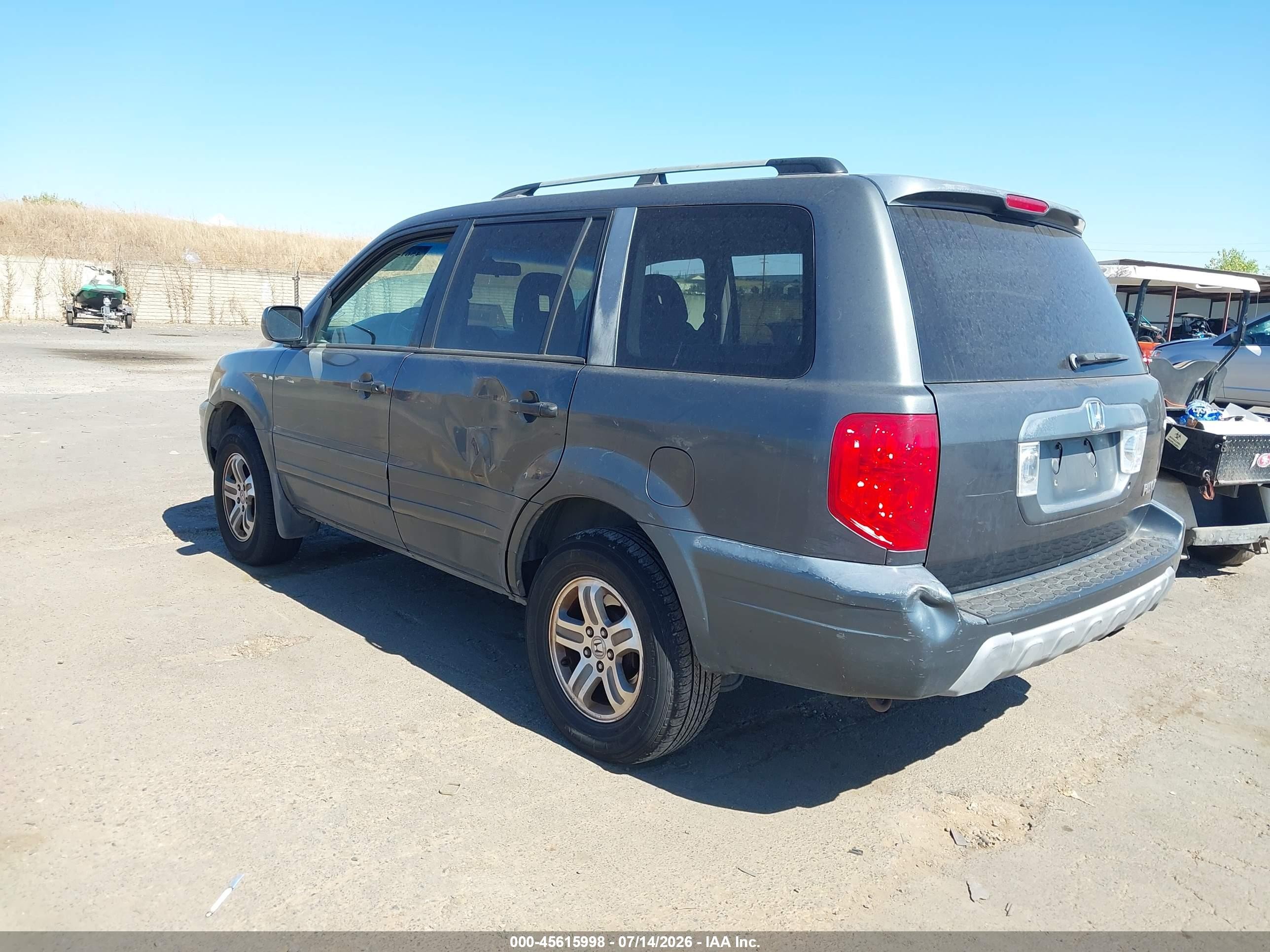 2004 Honda Pilot Ex Gray vin: 2HKYF18424H560223