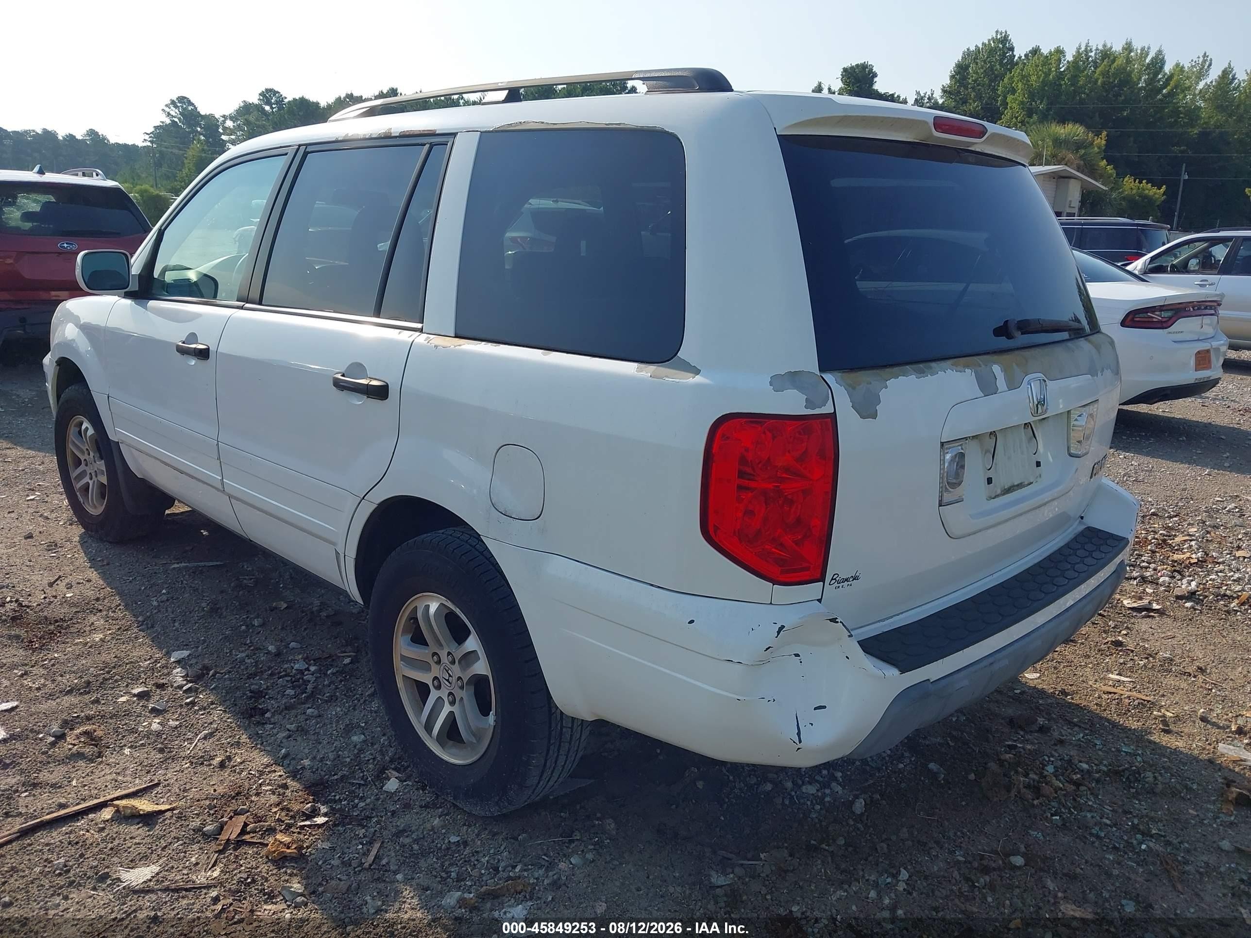 2004 Honda Pilot Ex Белый vin: 2HKYF18424H602339