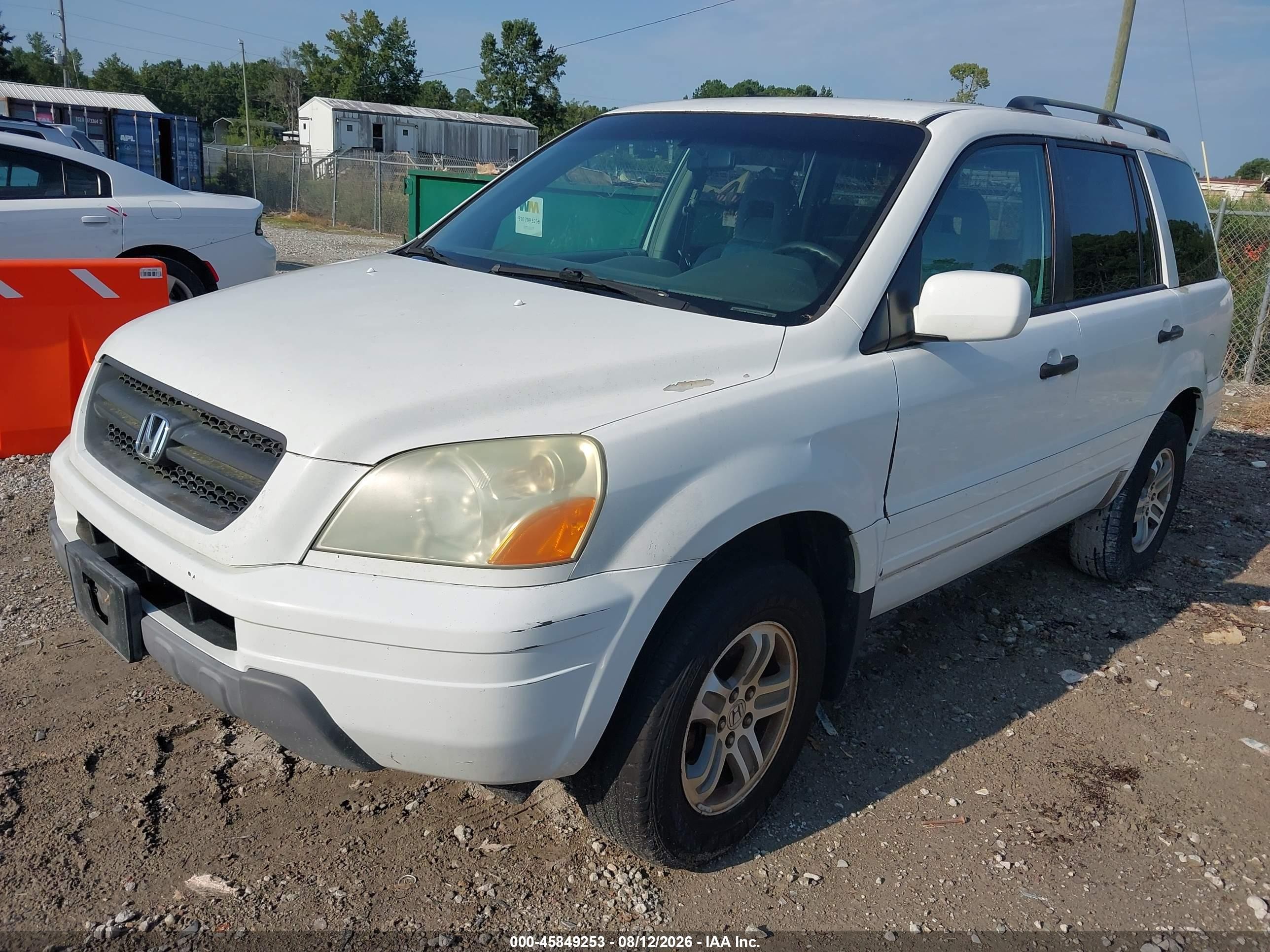 2004 Honda Pilot Ex Белый vin: 2HKYF18424H602339
