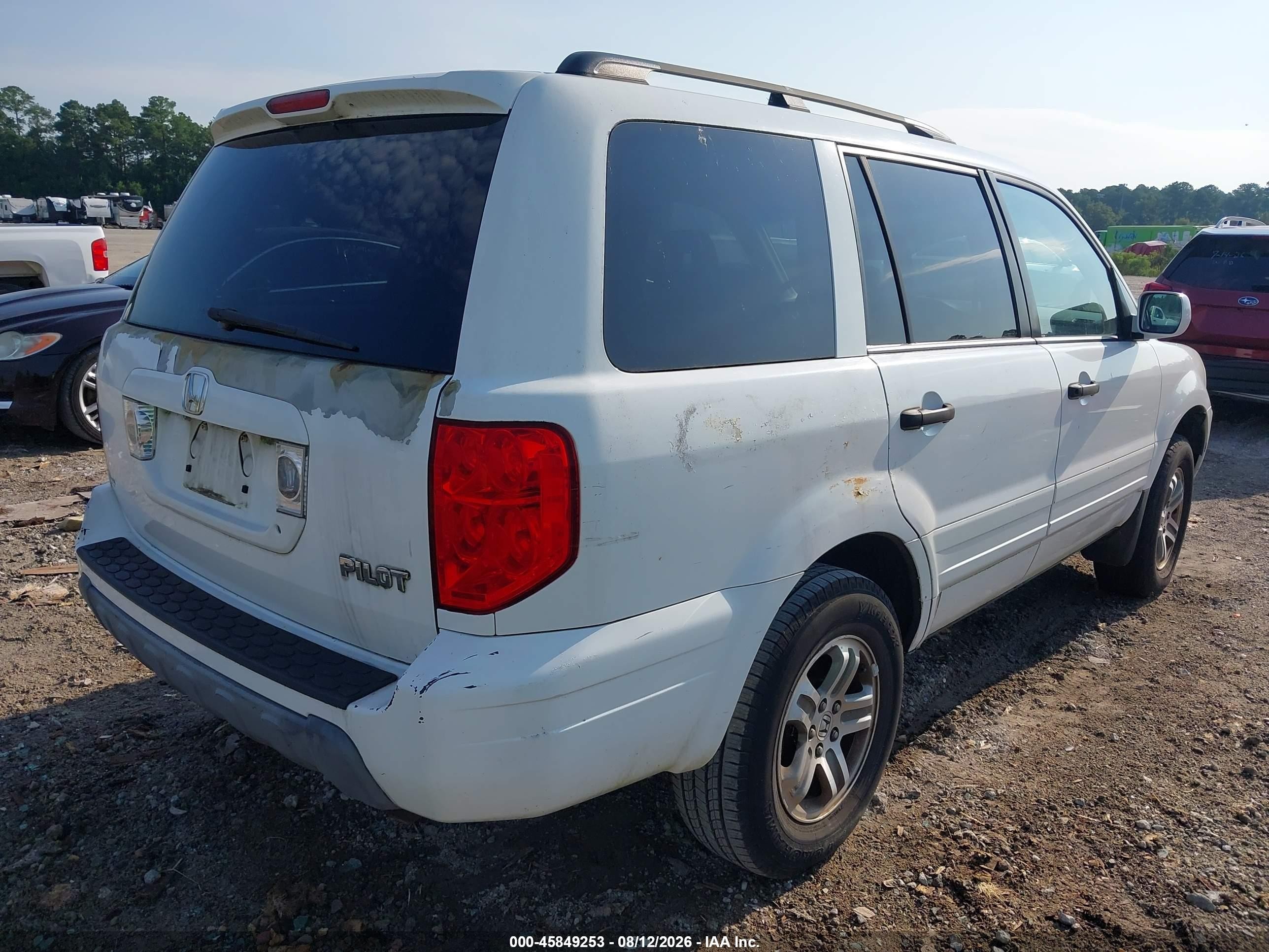 2004 Honda Pilot Ex Белый vin: 2HKYF18424H602339