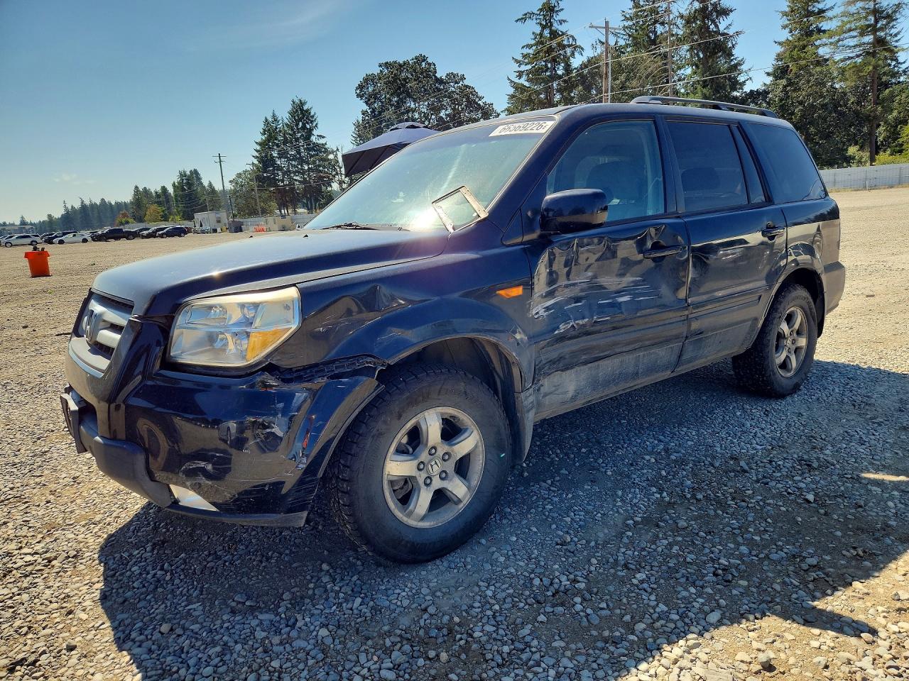 2006 Honda Pilot Ex Black vin: 2HKYF18426H534191