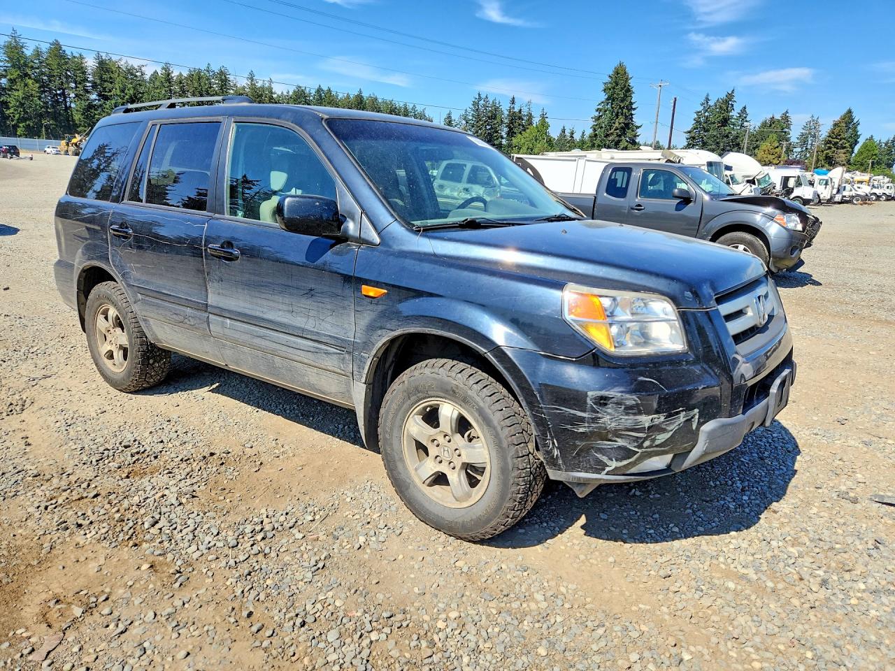 2006 Honda Pilot Ex Black vin: 2HKYF18426H534191
