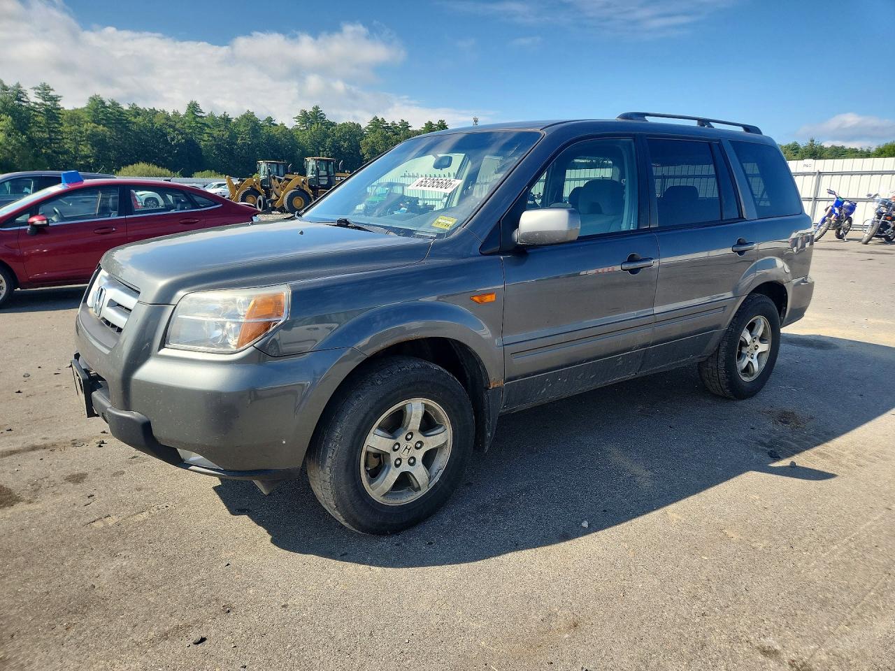 2007 Honda Pilot Ex Charcoal vin: 2HKYF18427H521491