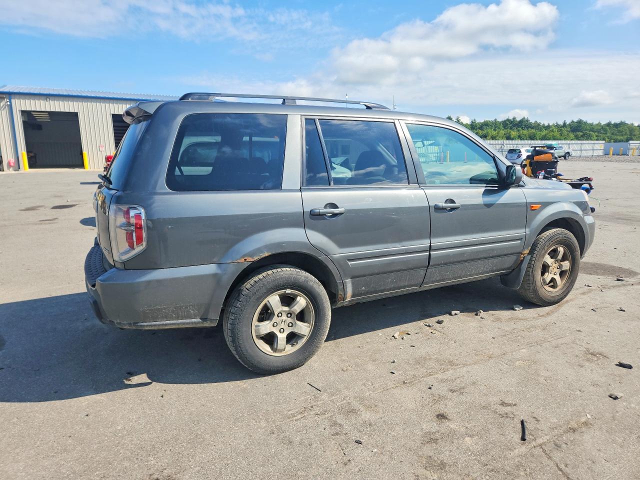 2007 Honda Pilot Ex Charcoal vin: 2HKYF18427H521491