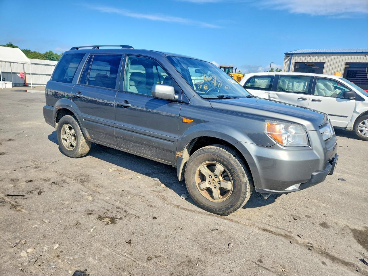 2007 Honda Pilot Ex Charcoal vin: 2HKYF18427H521491