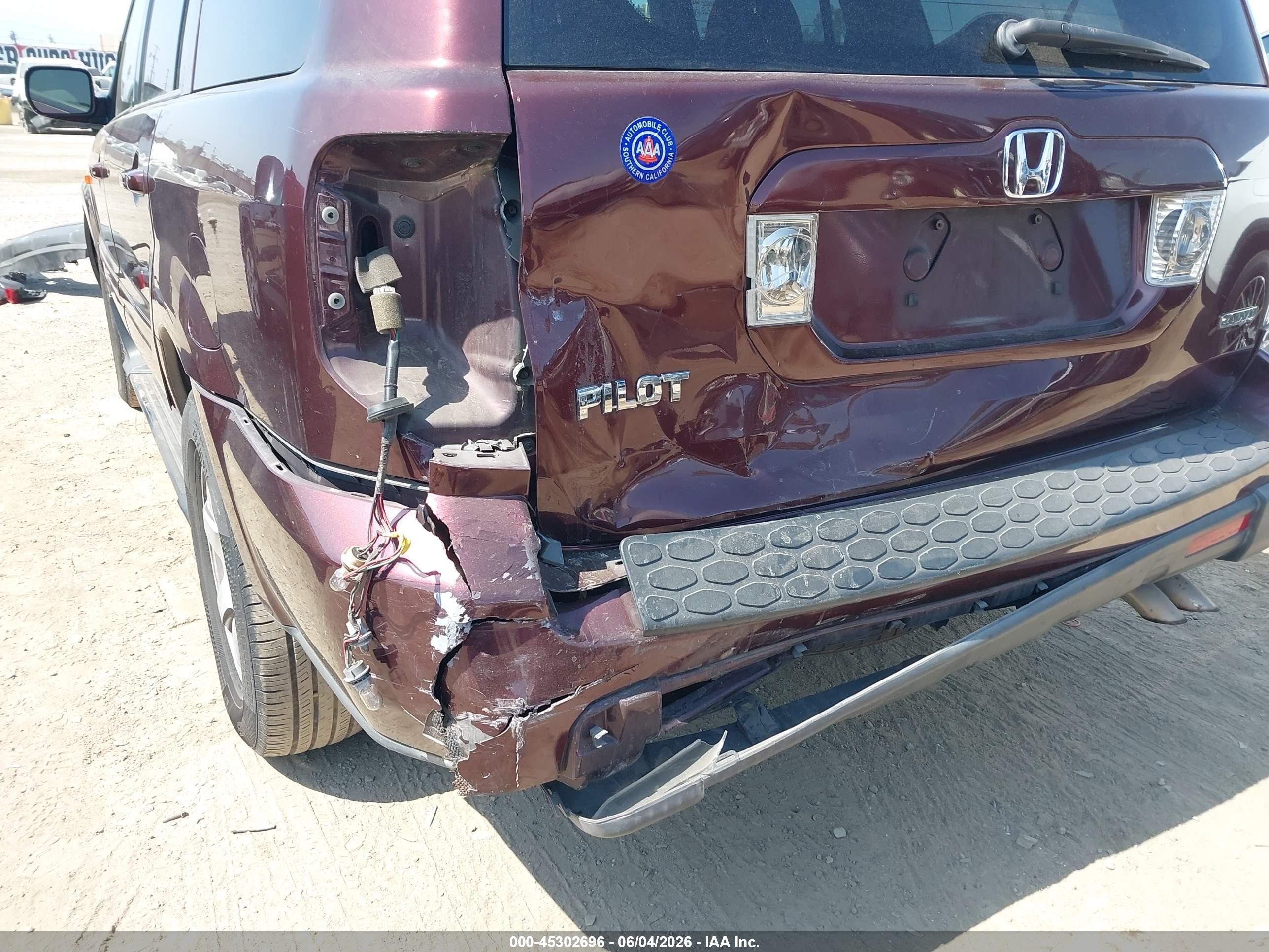 2007 Honda Pilot Ex Burgundy vin: 2HKYF18427H528408