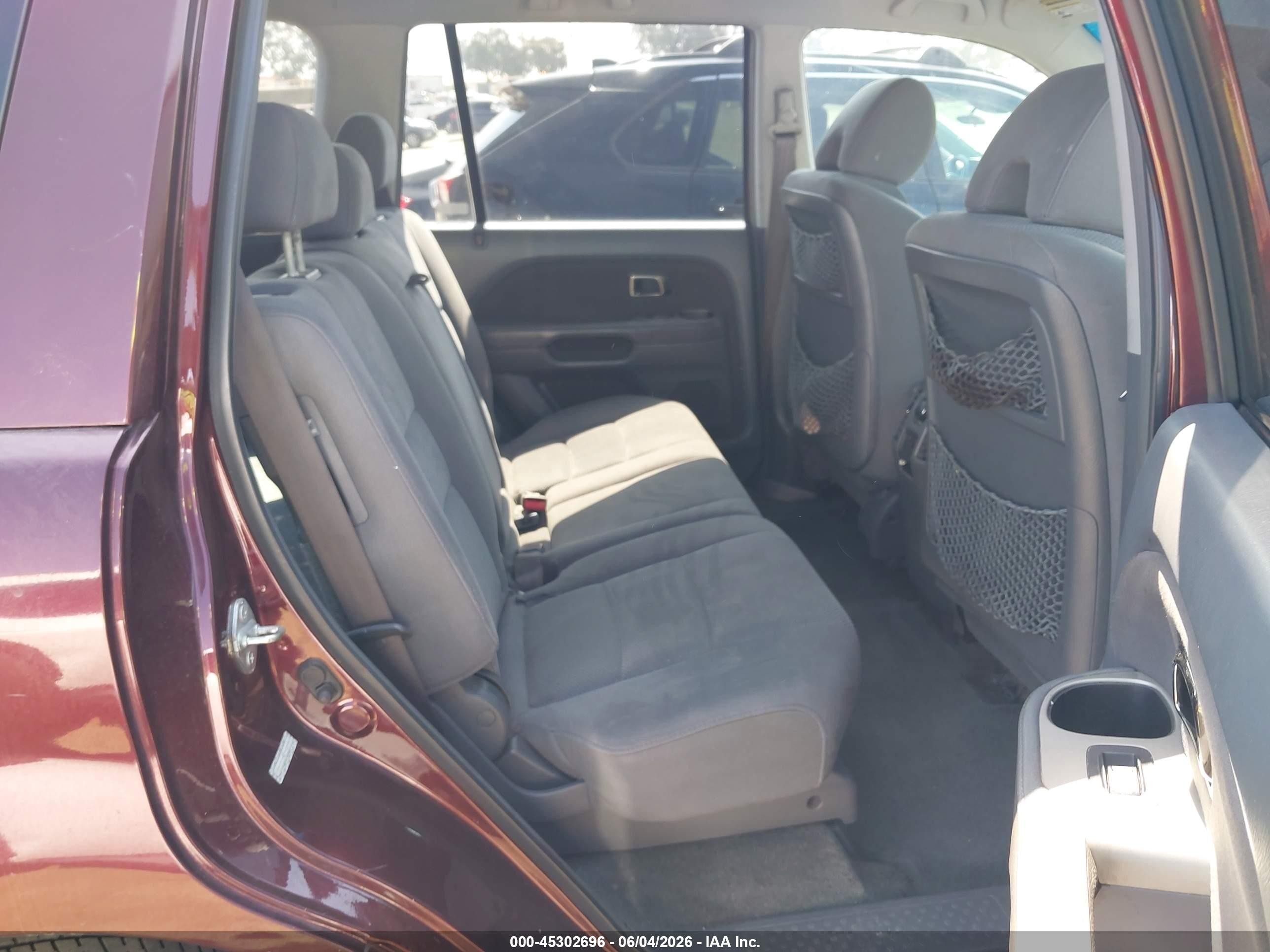 2007 Honda Pilot Ex Burgundy vin: 2HKYF18427H528408