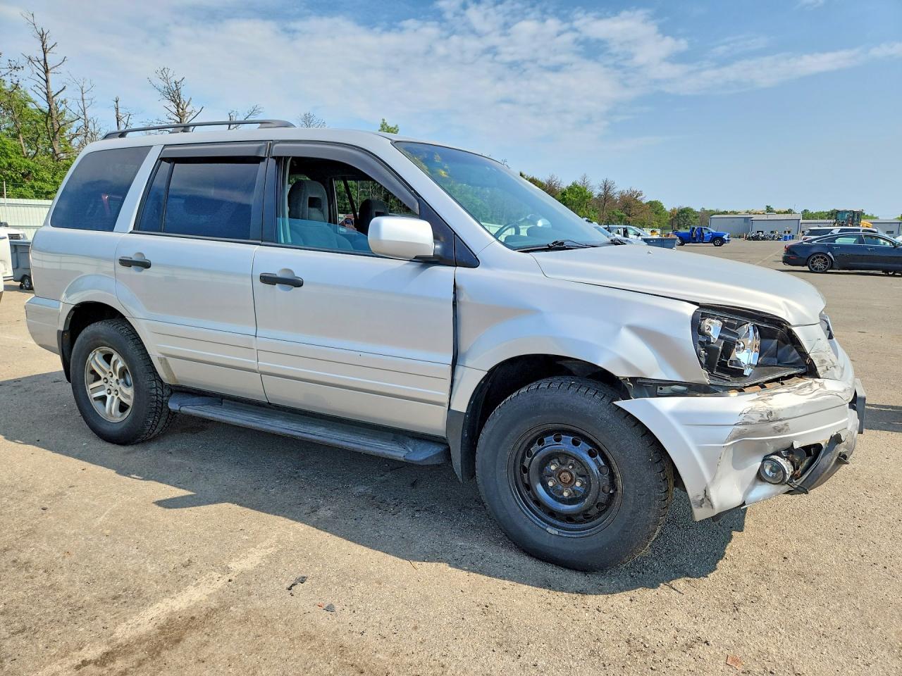 2003 Honda Pilot Ex Silver vin: 2HKYF18433H514611