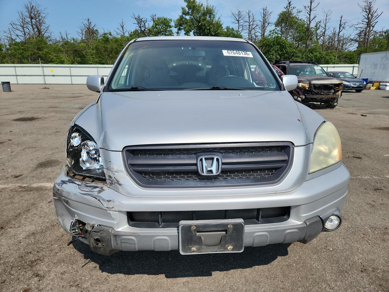 2003 Honda Pilot Ex Silver vin: 2HKYF18433H514611