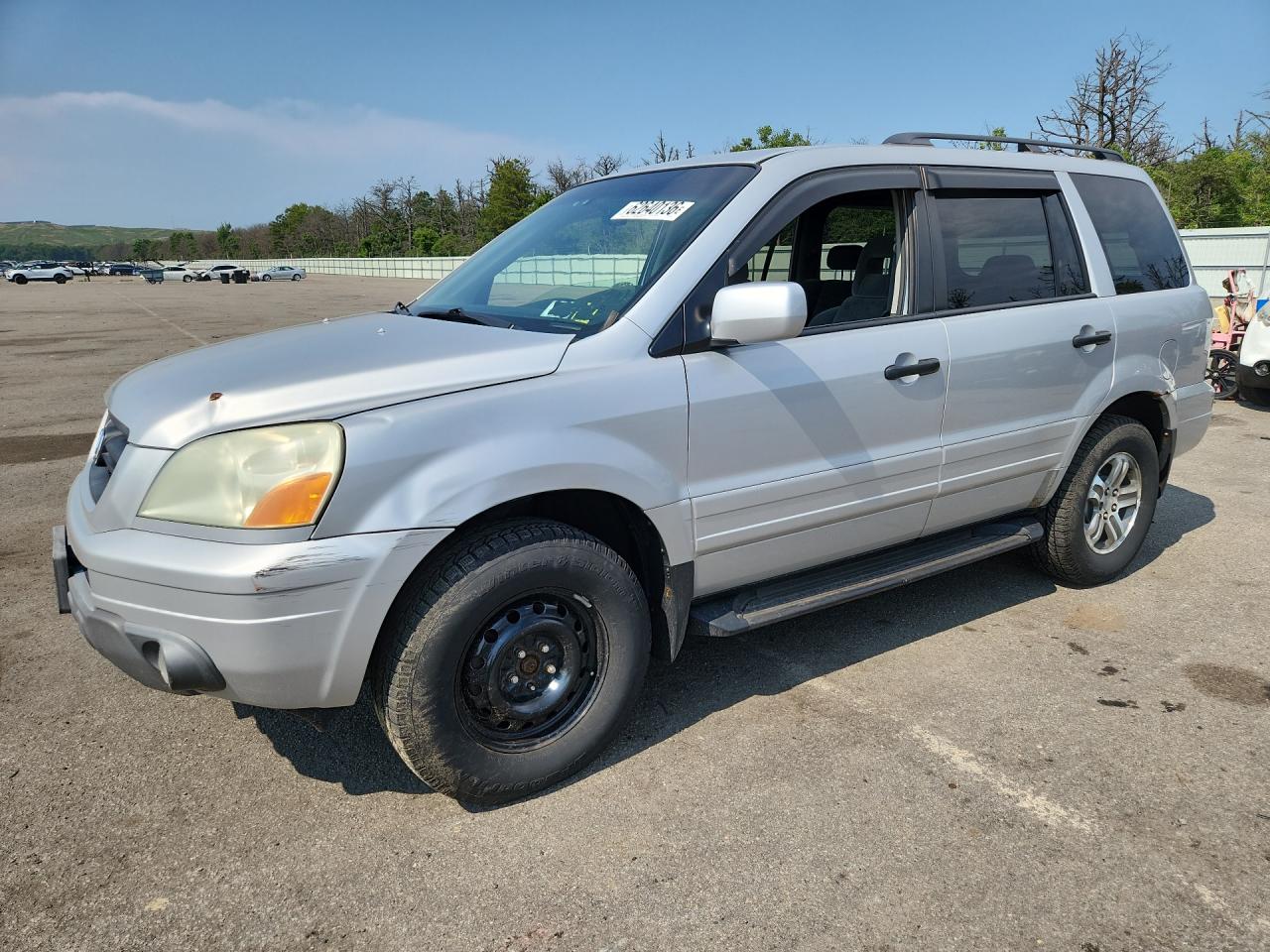2003 Honda Pilot Ex Silver vin: 2HKYF18433H514611