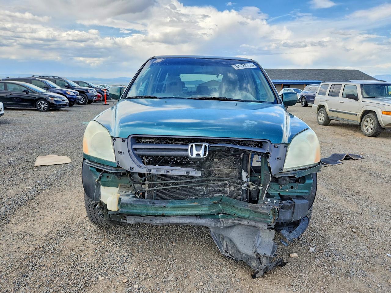 2003 Honda Pilot Ex Green vin: 2HKYF18433H547981