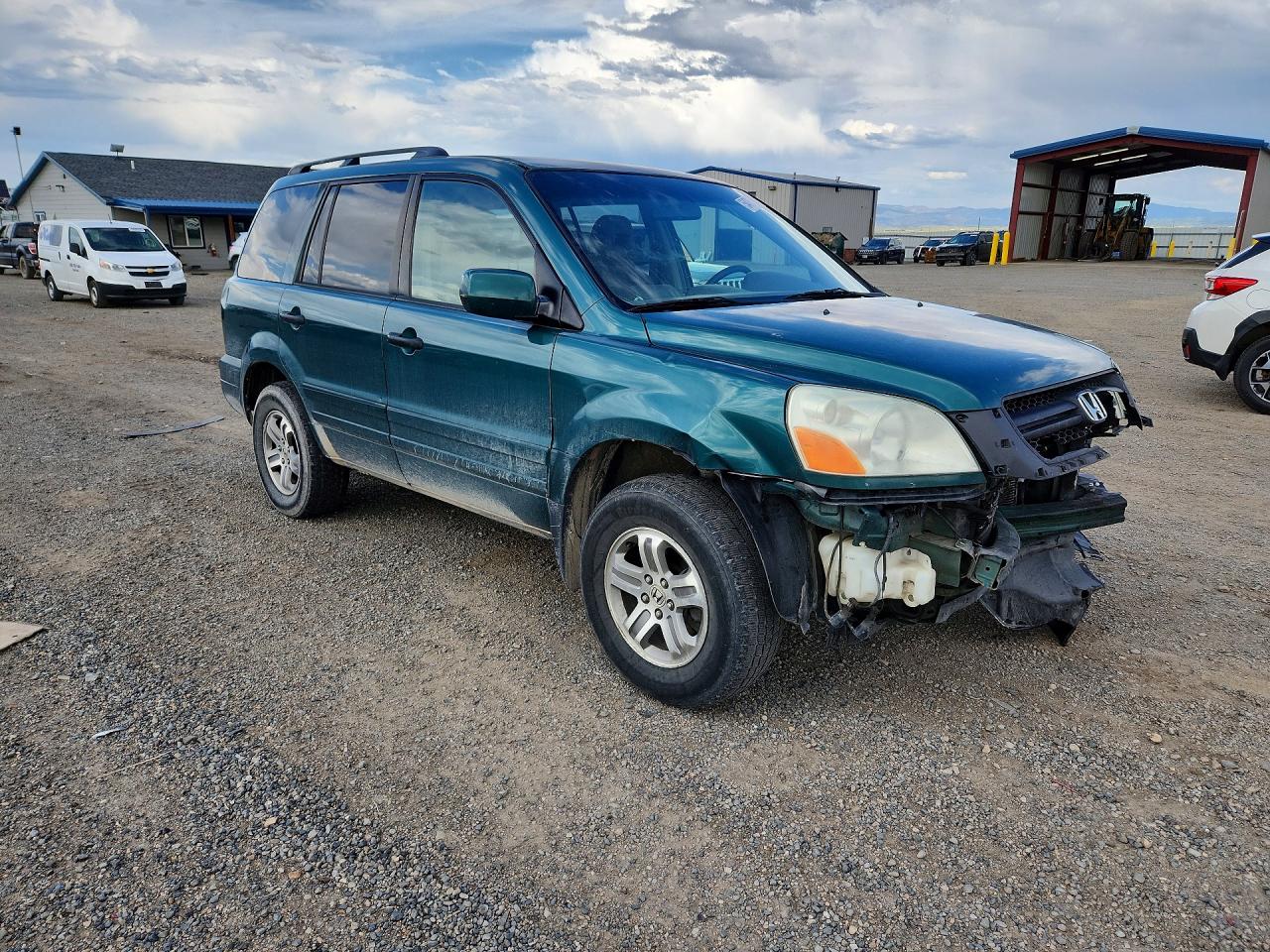 2003 Honda Pilot Ex Green vin: 2HKYF18433H547981
