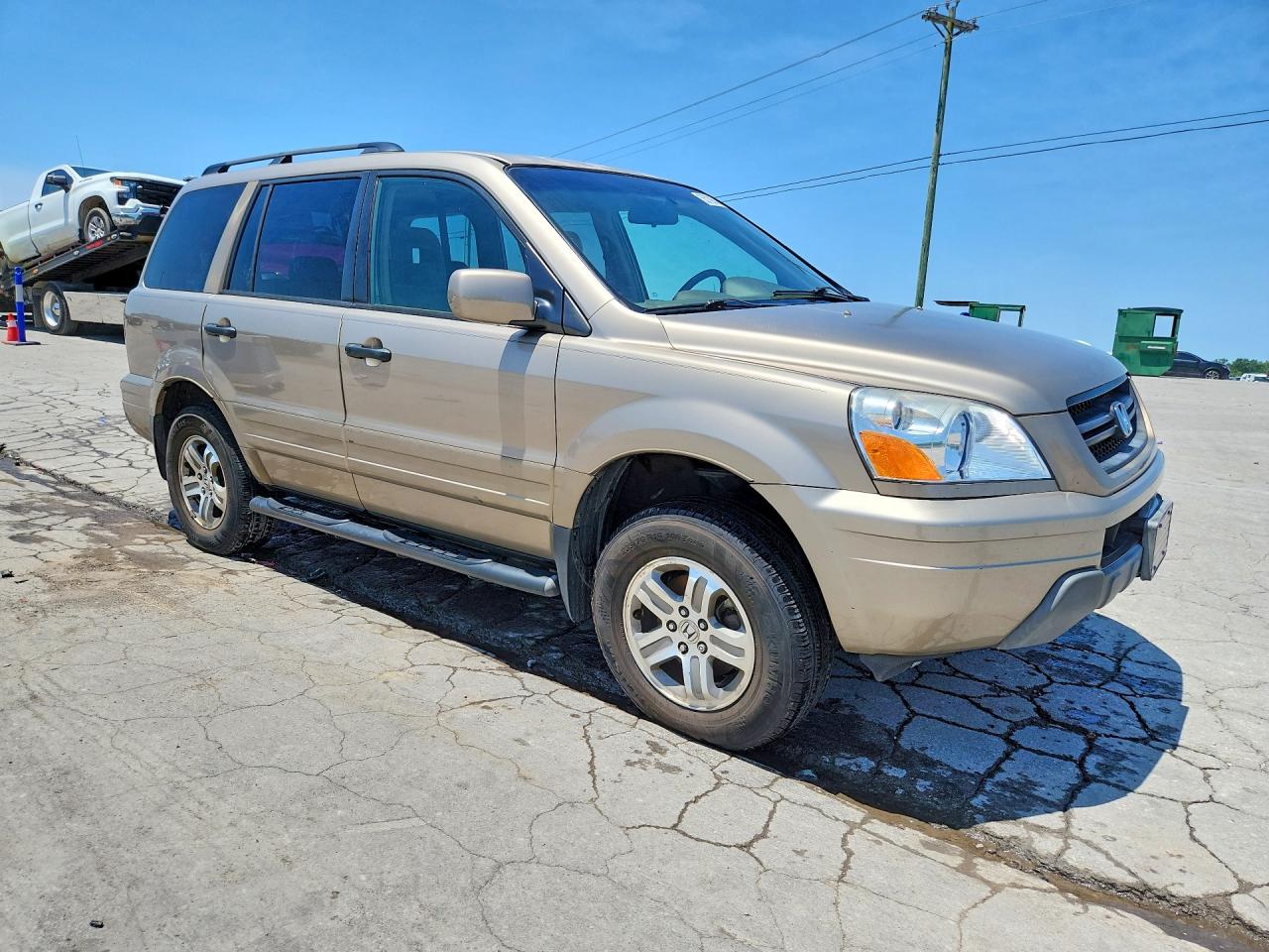 2003 Honda Pilot Ex Beige vin: 2HKYF18433H566241