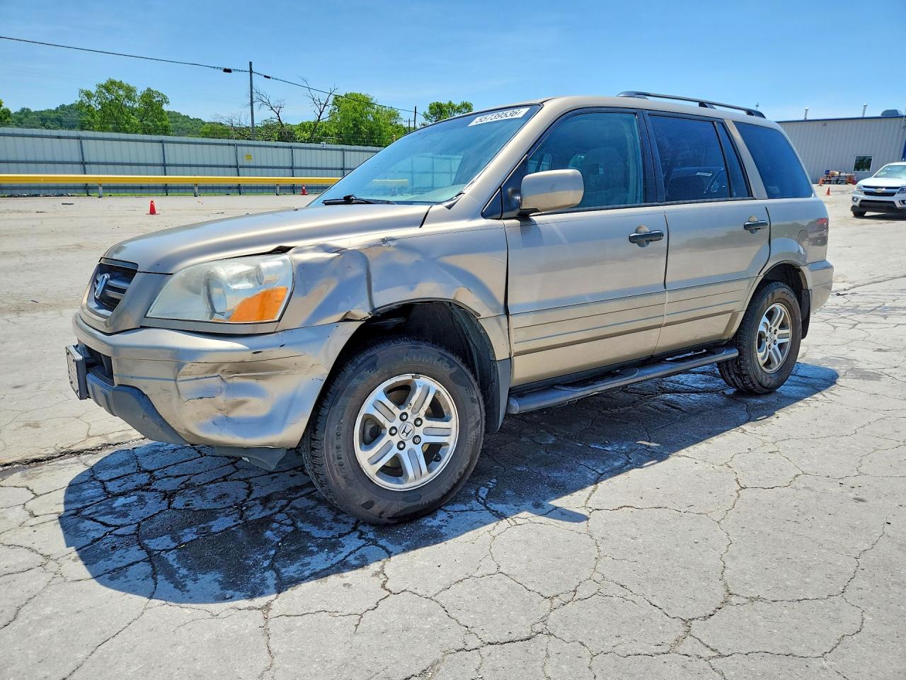 2003 Honda Pilot Ex Beige vin: 2HKYF18433H566241