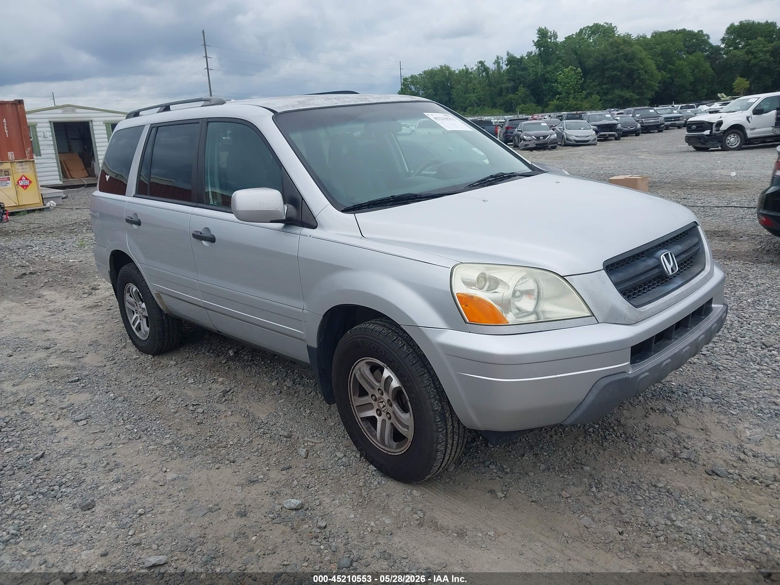 2004 Honda Pilot Ex Серебряный vin: 2HKYF18434H590475