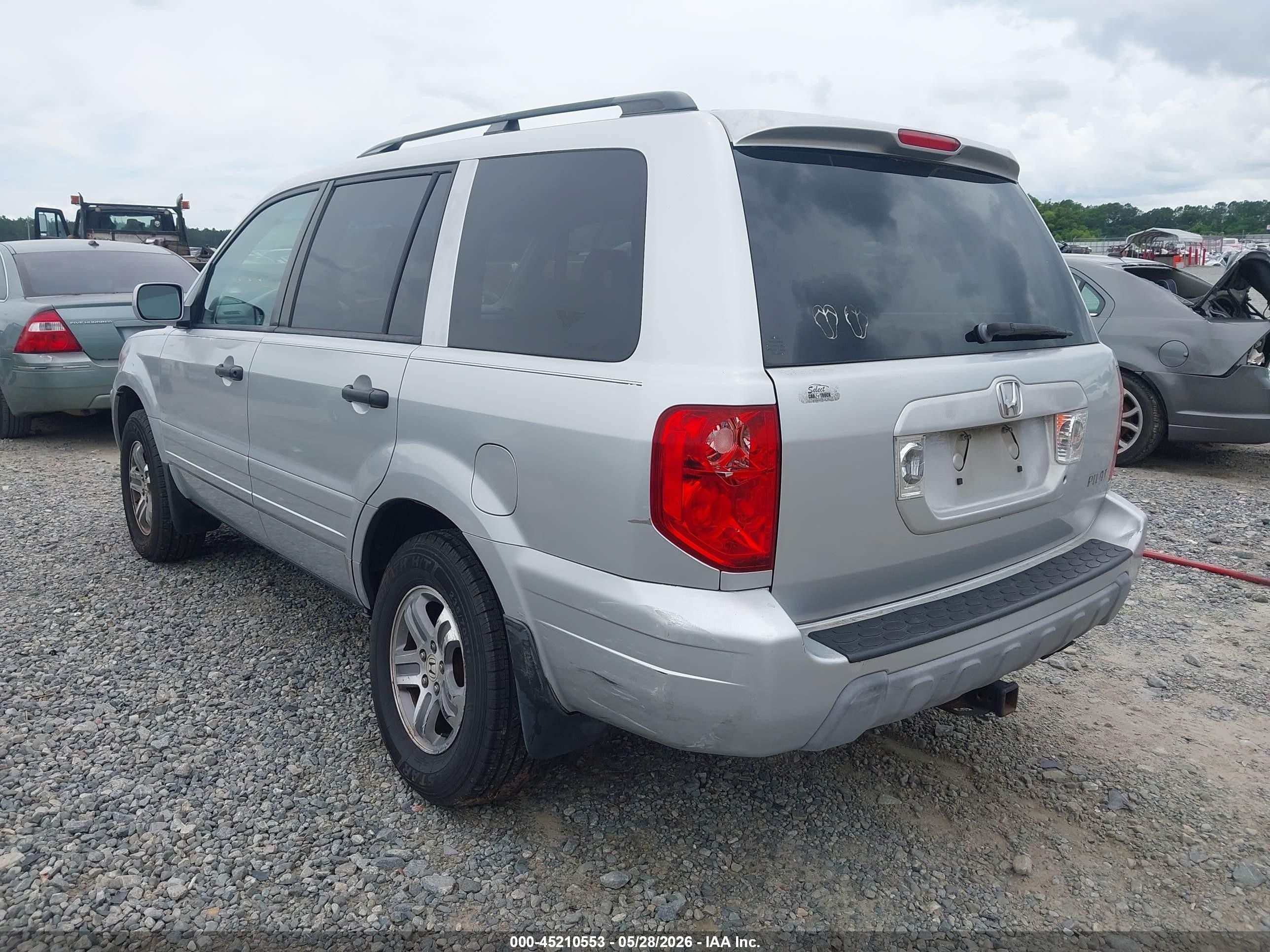 2004 Honda Pilot Ex Silver vin: 2HKYF18434H590475