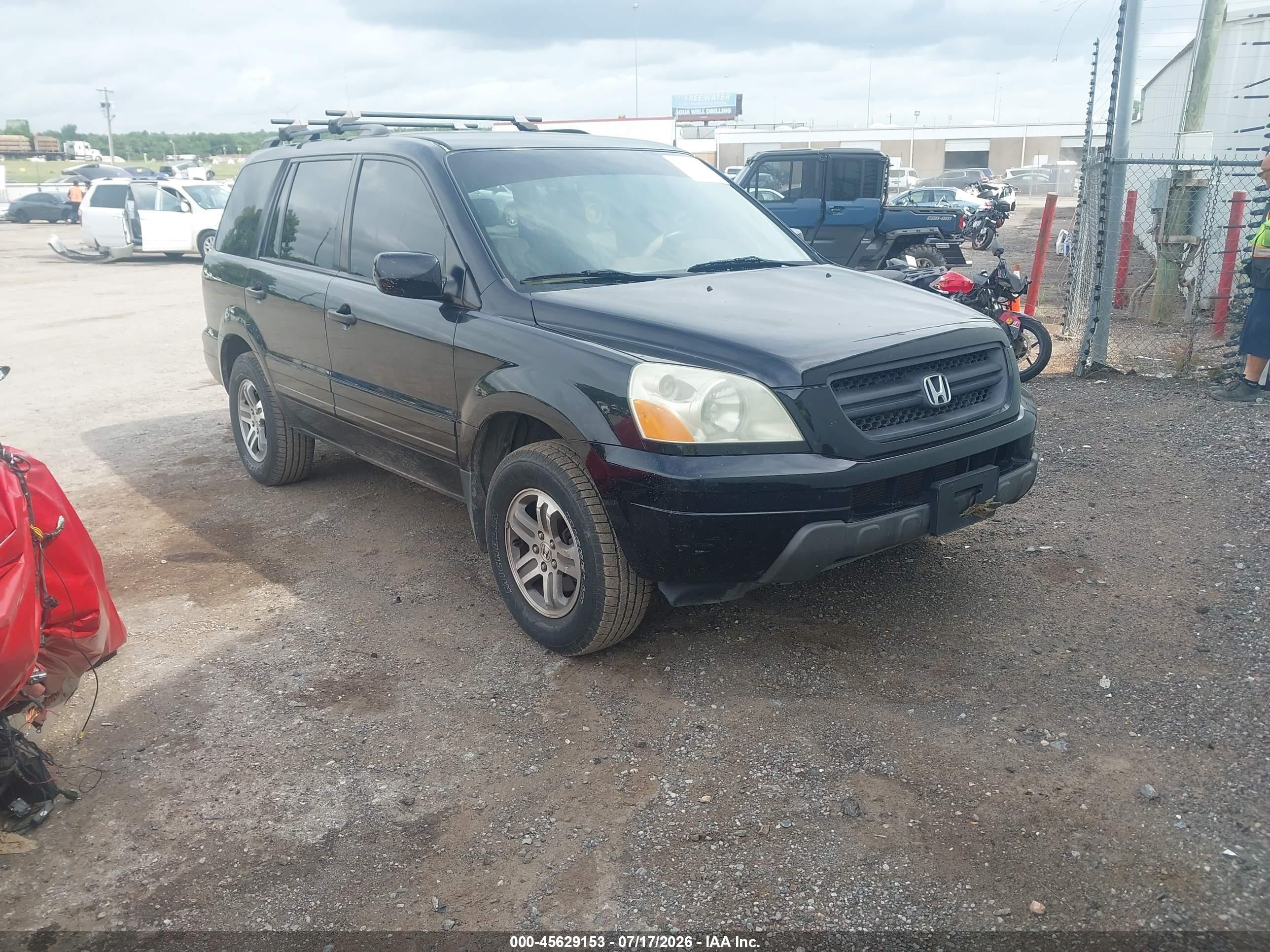 2004 Honda Pilot Ex Black vin: 2HKYF18434H592372