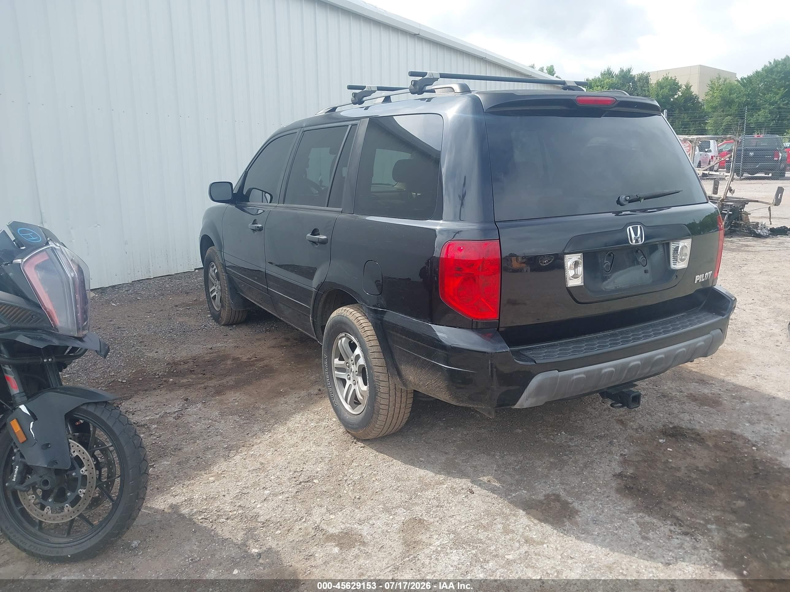 2004 Honda Pilot Ex Black vin: 2HKYF18434H592372