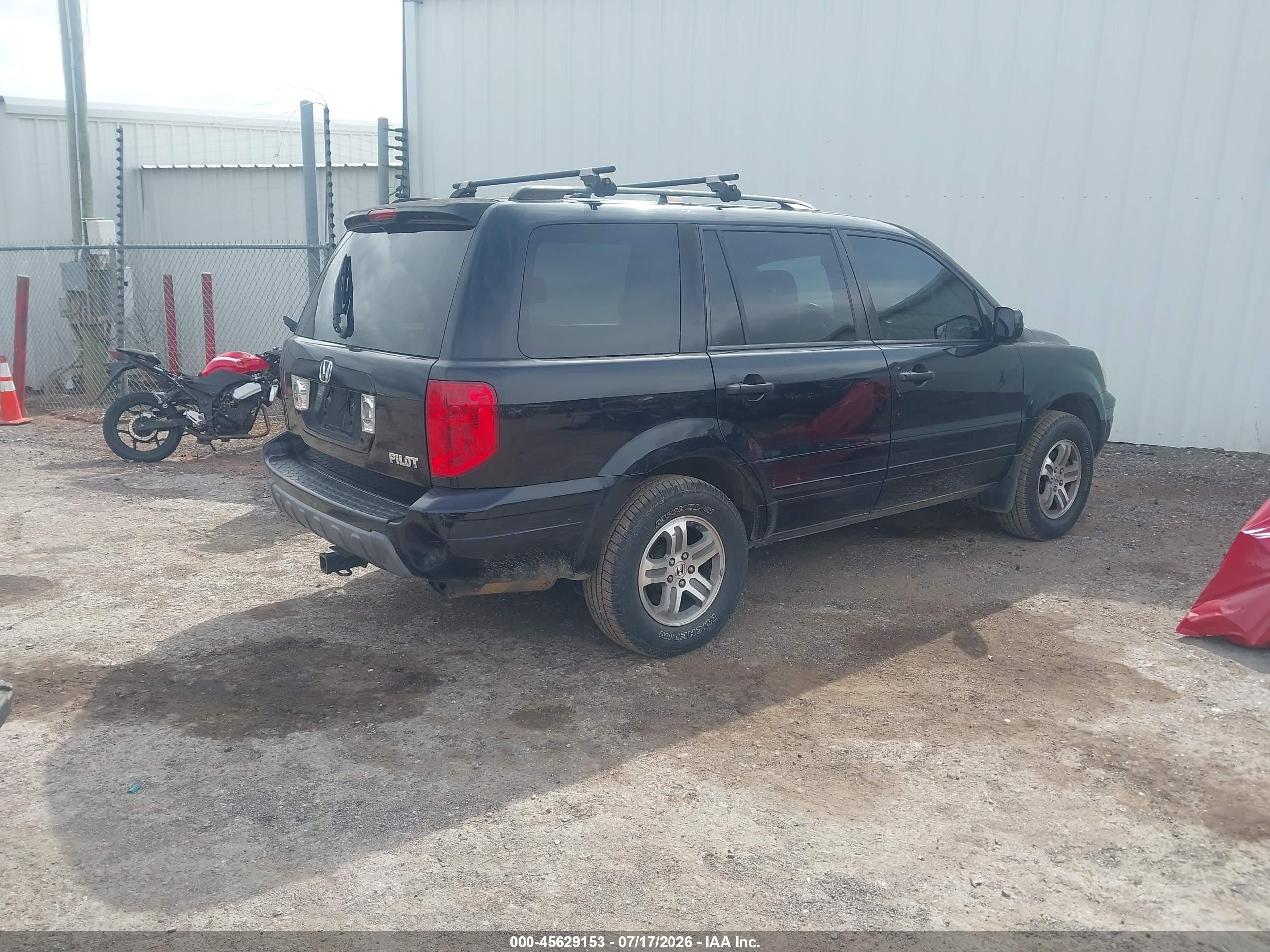 2004 Honda Pilot Ex Black vin: 2HKYF18434H592372