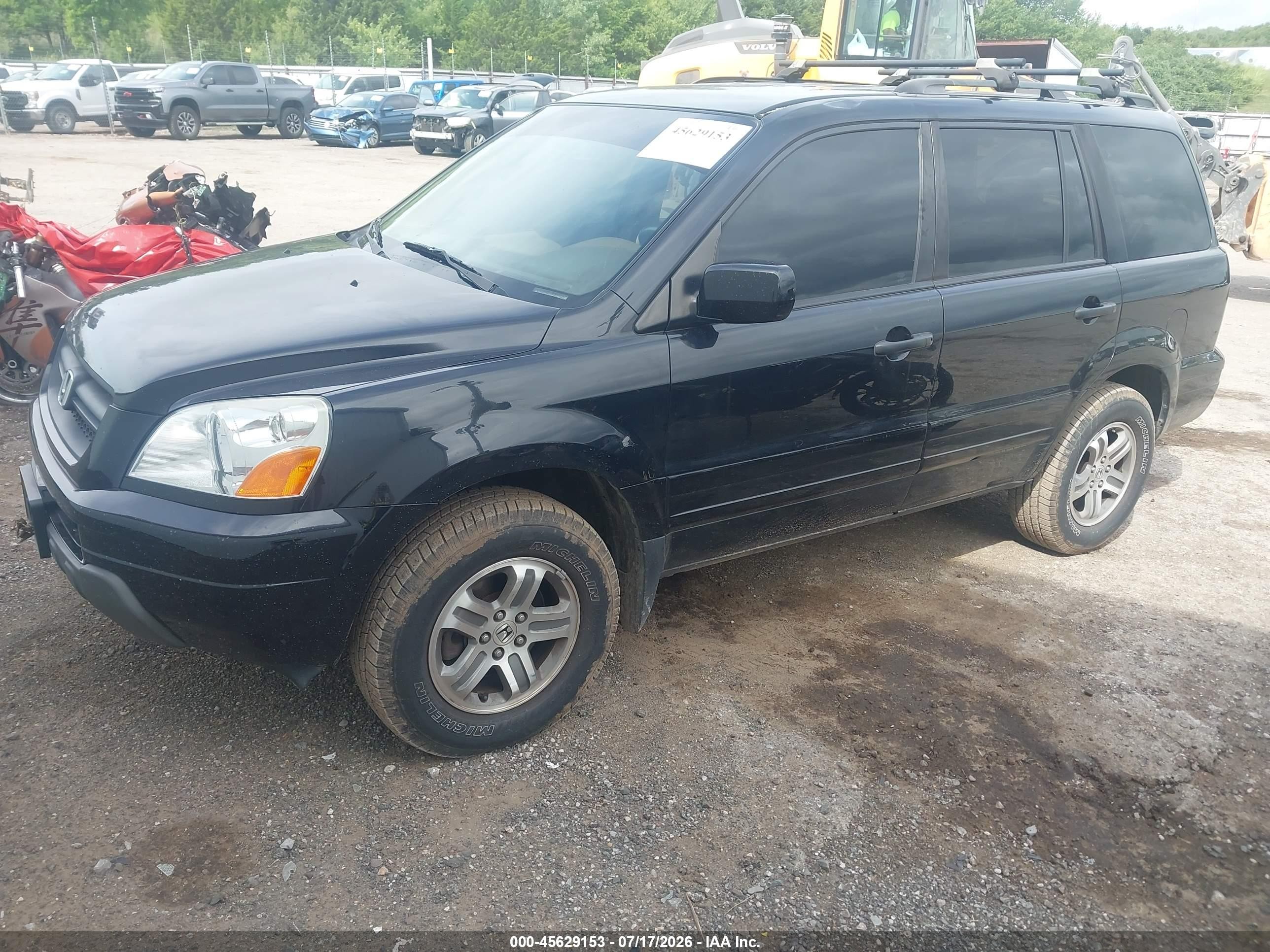 2004 Honda Pilot Ex Black vin: 2HKYF18434H592372