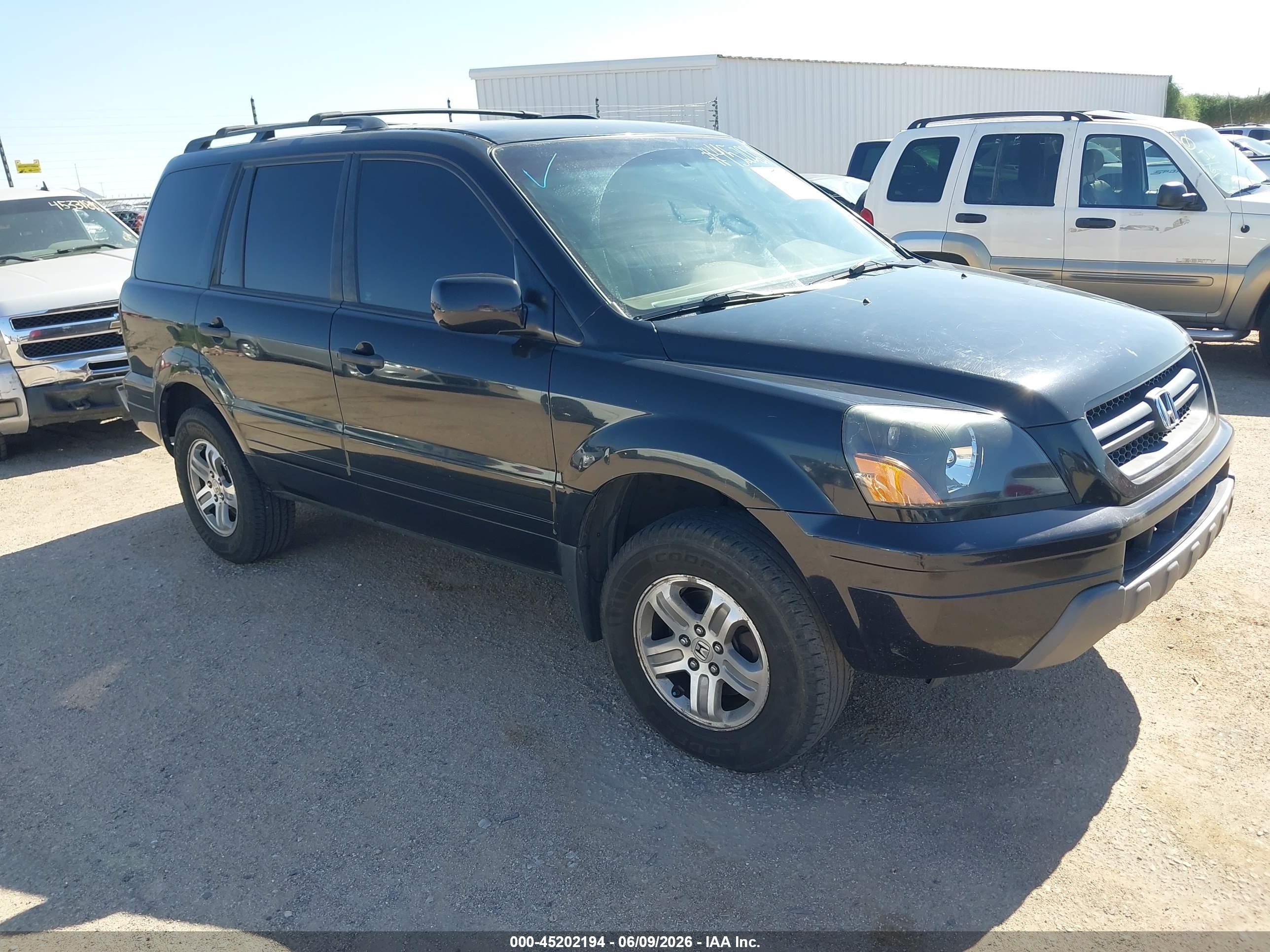 2005 Honda Pilot Ex Черный vin: 2HKYF18435H511601