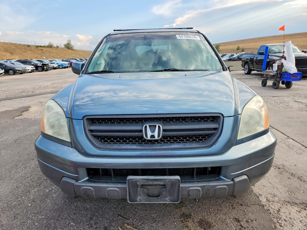 2005 Honda Pilot Ex Синий vin: 2HKYF18435H529323