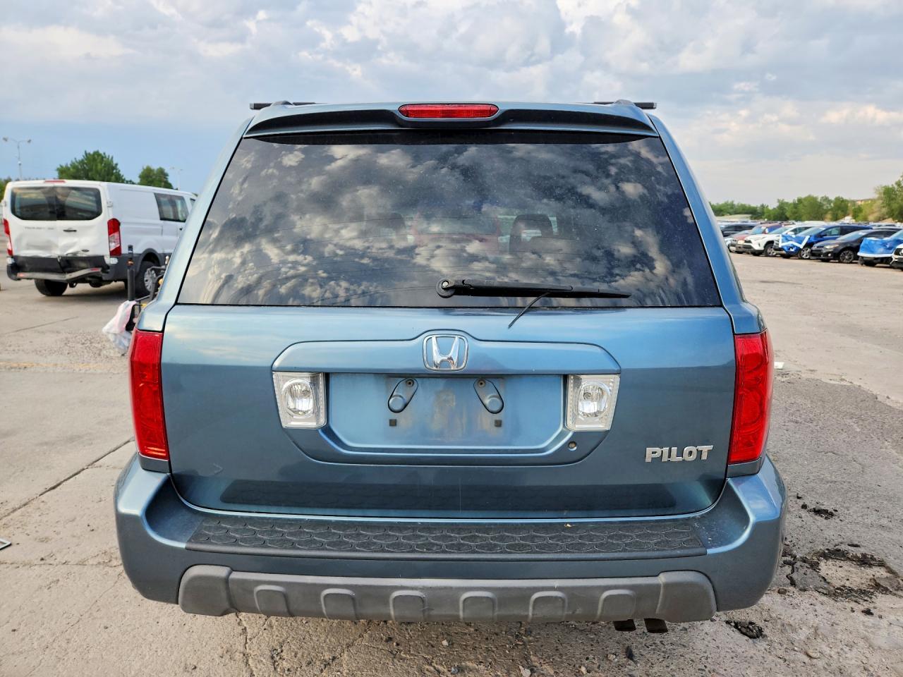 2005 Honda Pilot Ex Синий vin: 2HKYF18435H529323