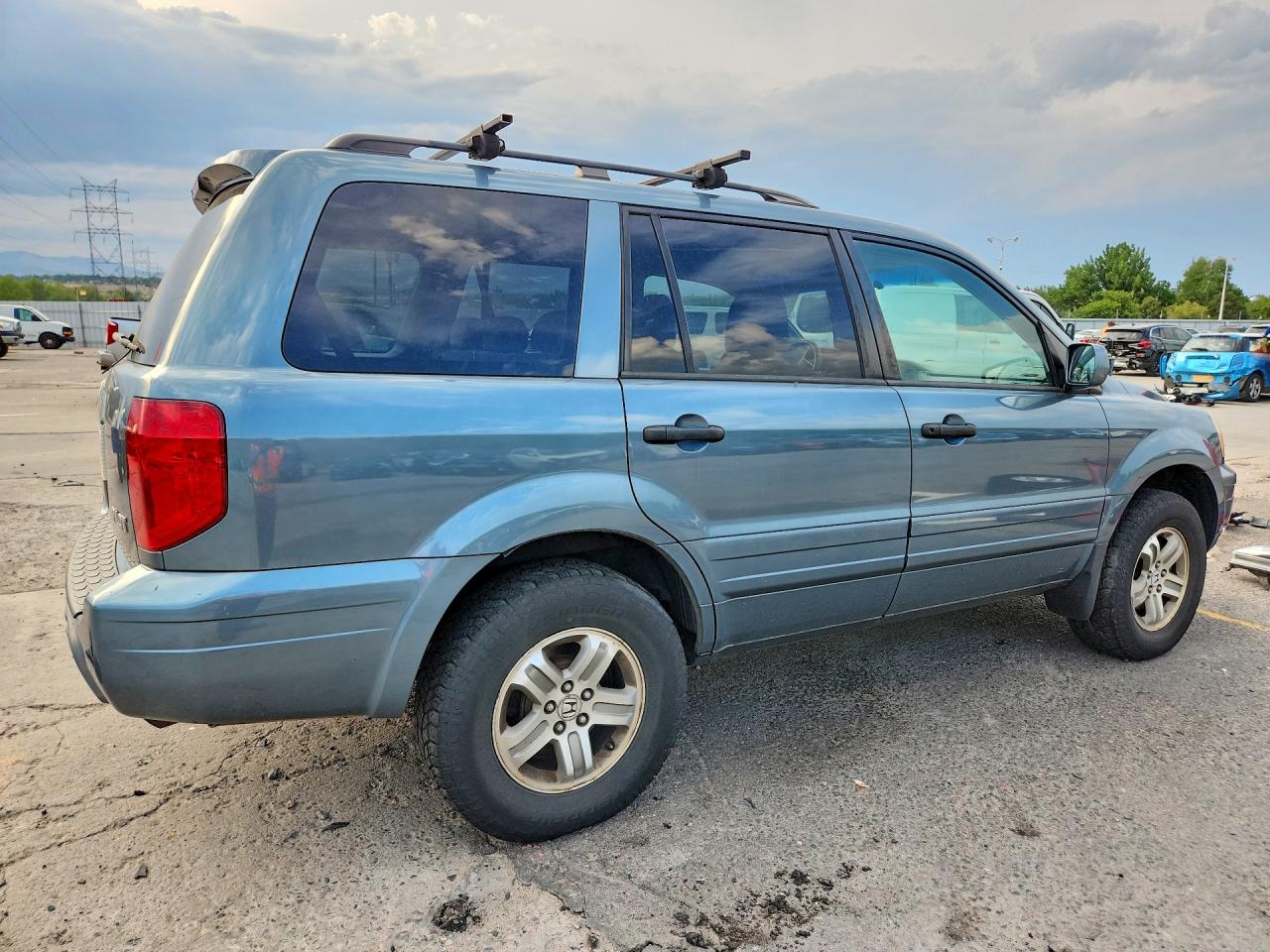 2005 Honda Pilot Ex Синий vin: 2HKYF18435H529323