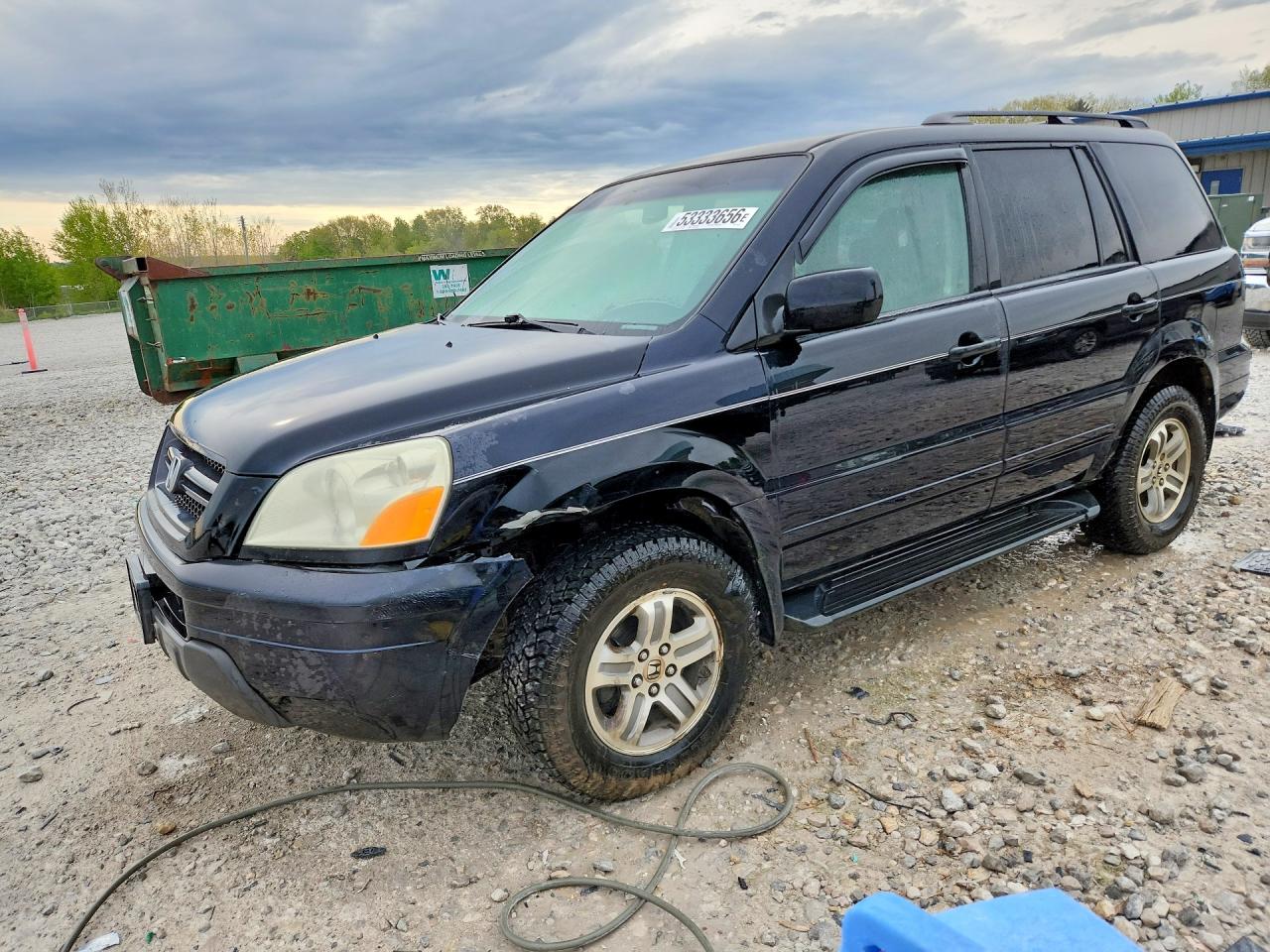 2005 Honda Pilot Ex Black vin: 2HKYF18435H538720