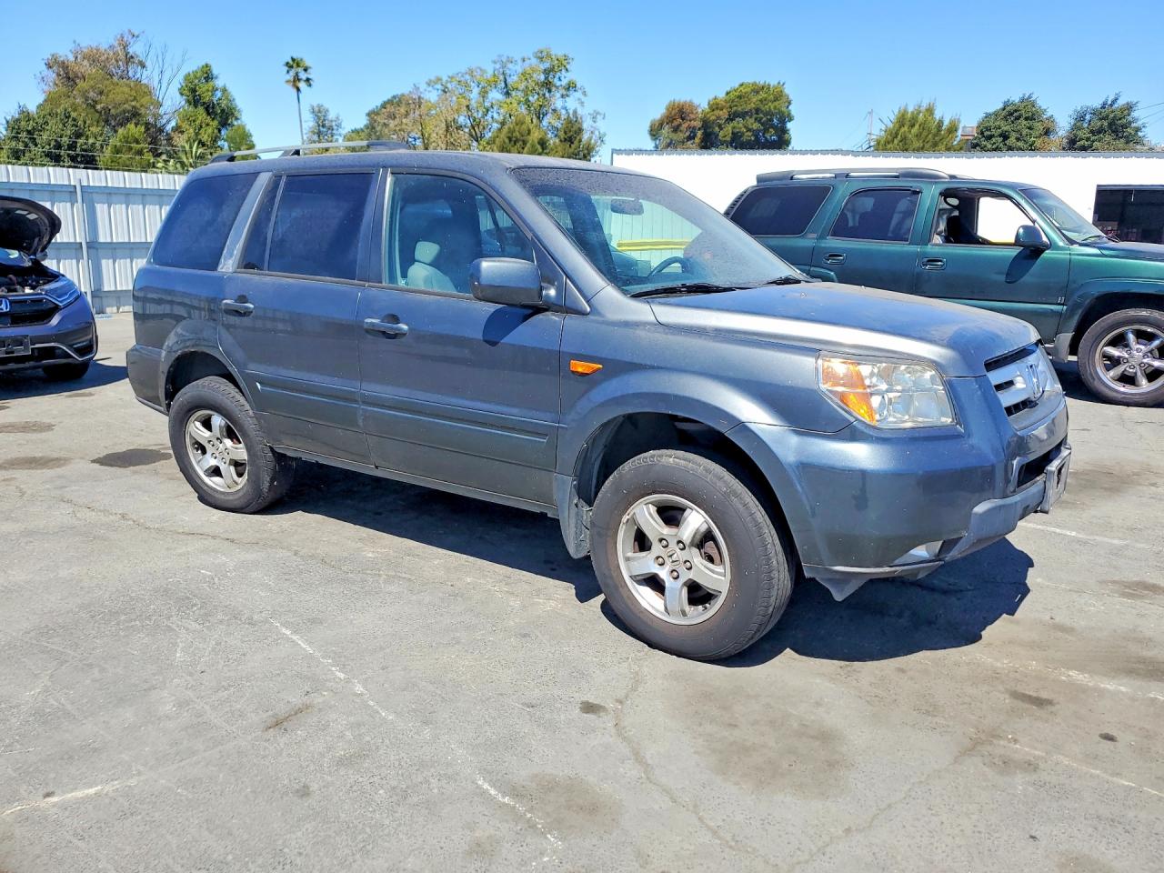 2006 Honda Pilot Ex Gray vin: 2HKYF18436H526374