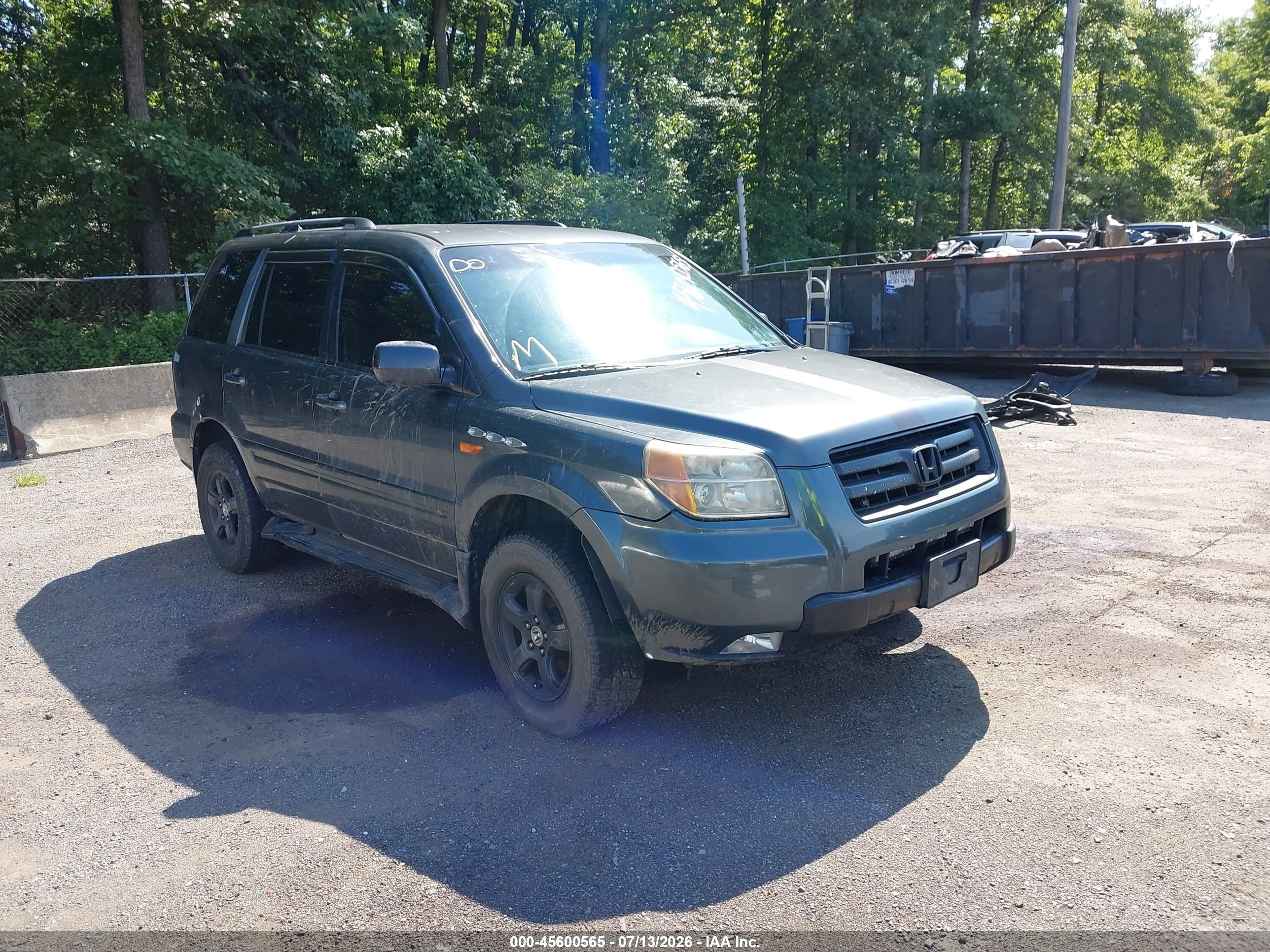 2006 Honda Pilot Ex Gray vin: 2HKYF18436H546950
