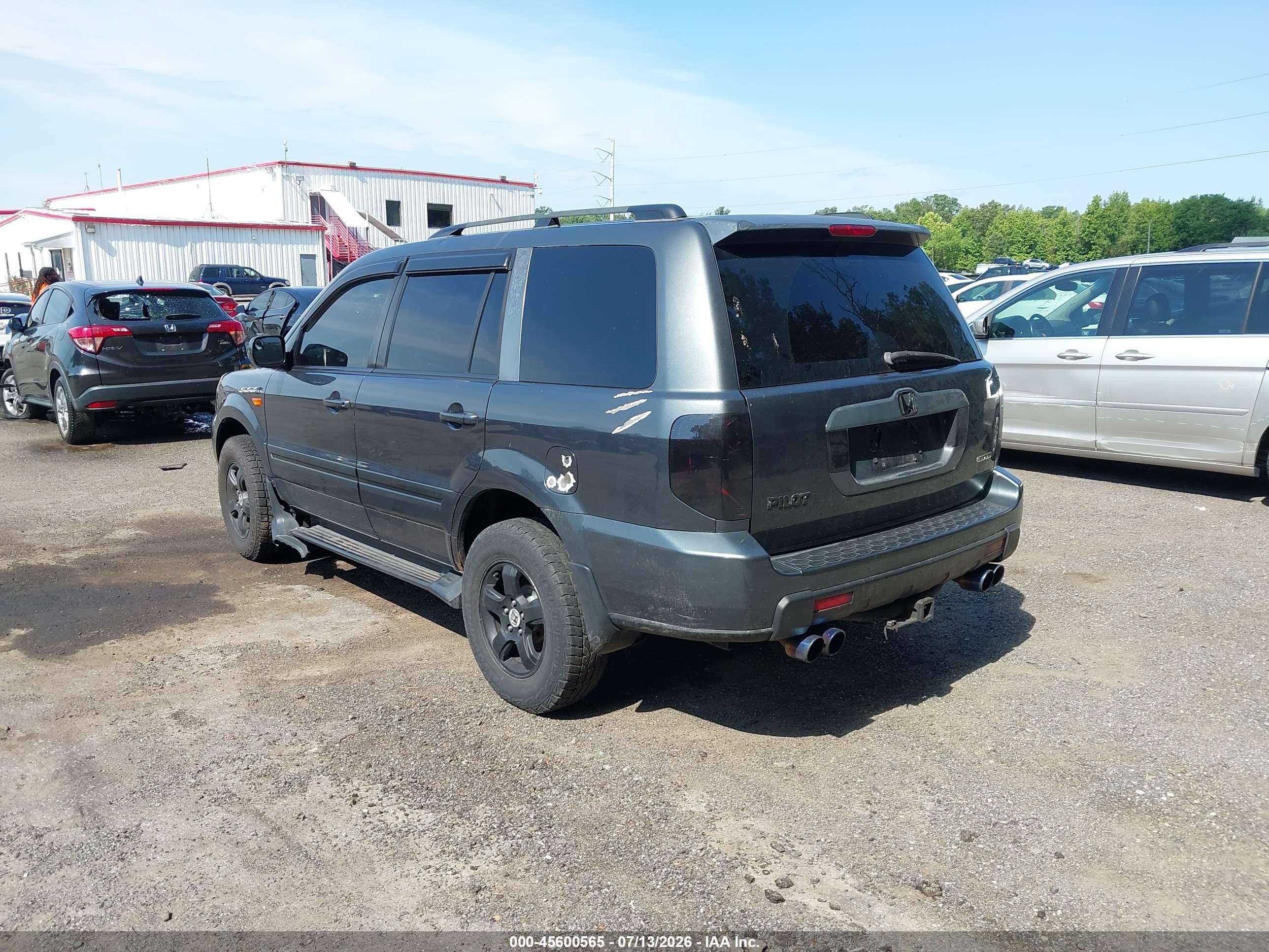 2006 Honda Pilot Ex Gray vin: 2HKYF18436H546950