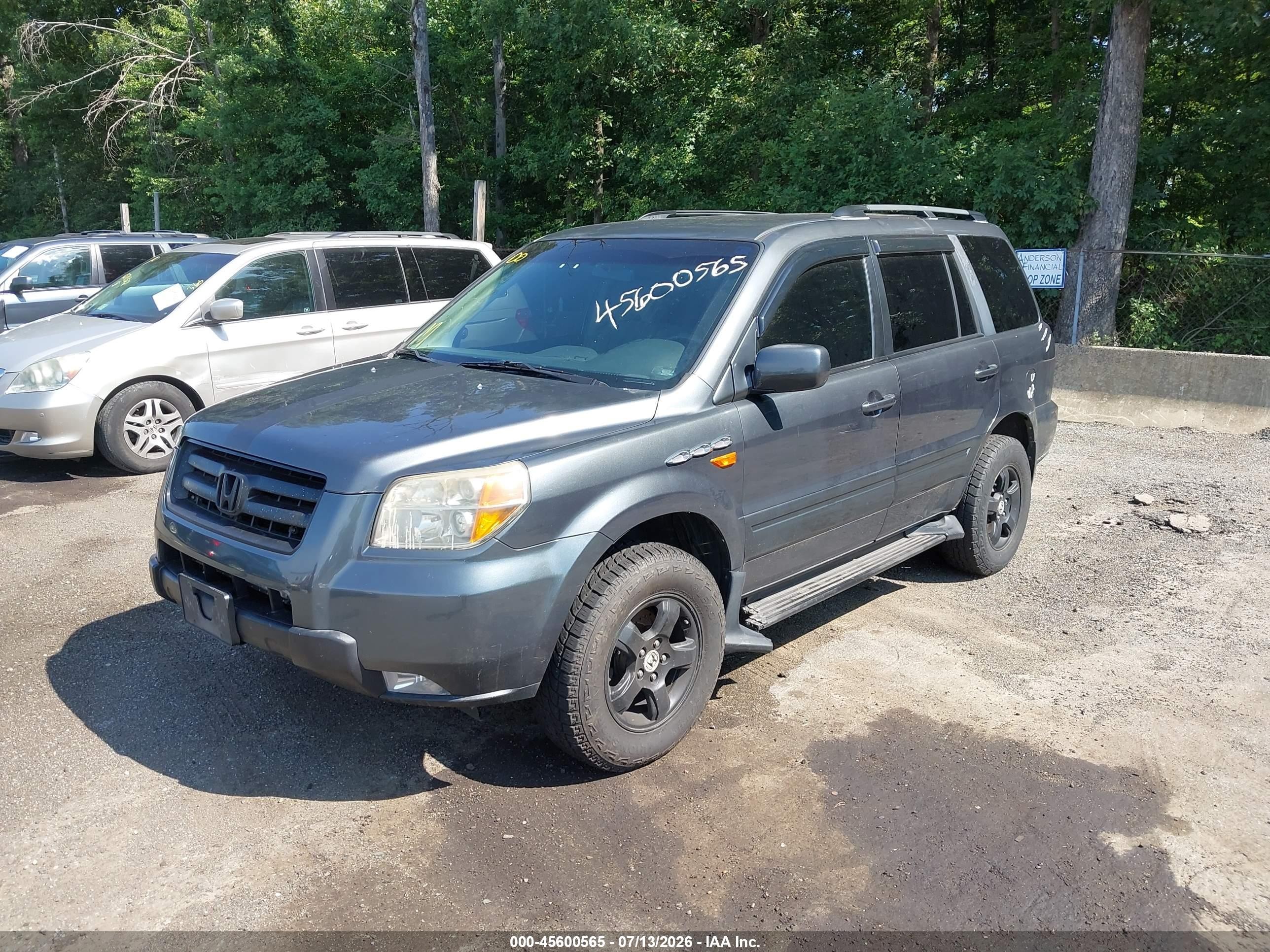 2006 Honda Pilot Ex Gray vin: 2HKYF18436H546950
