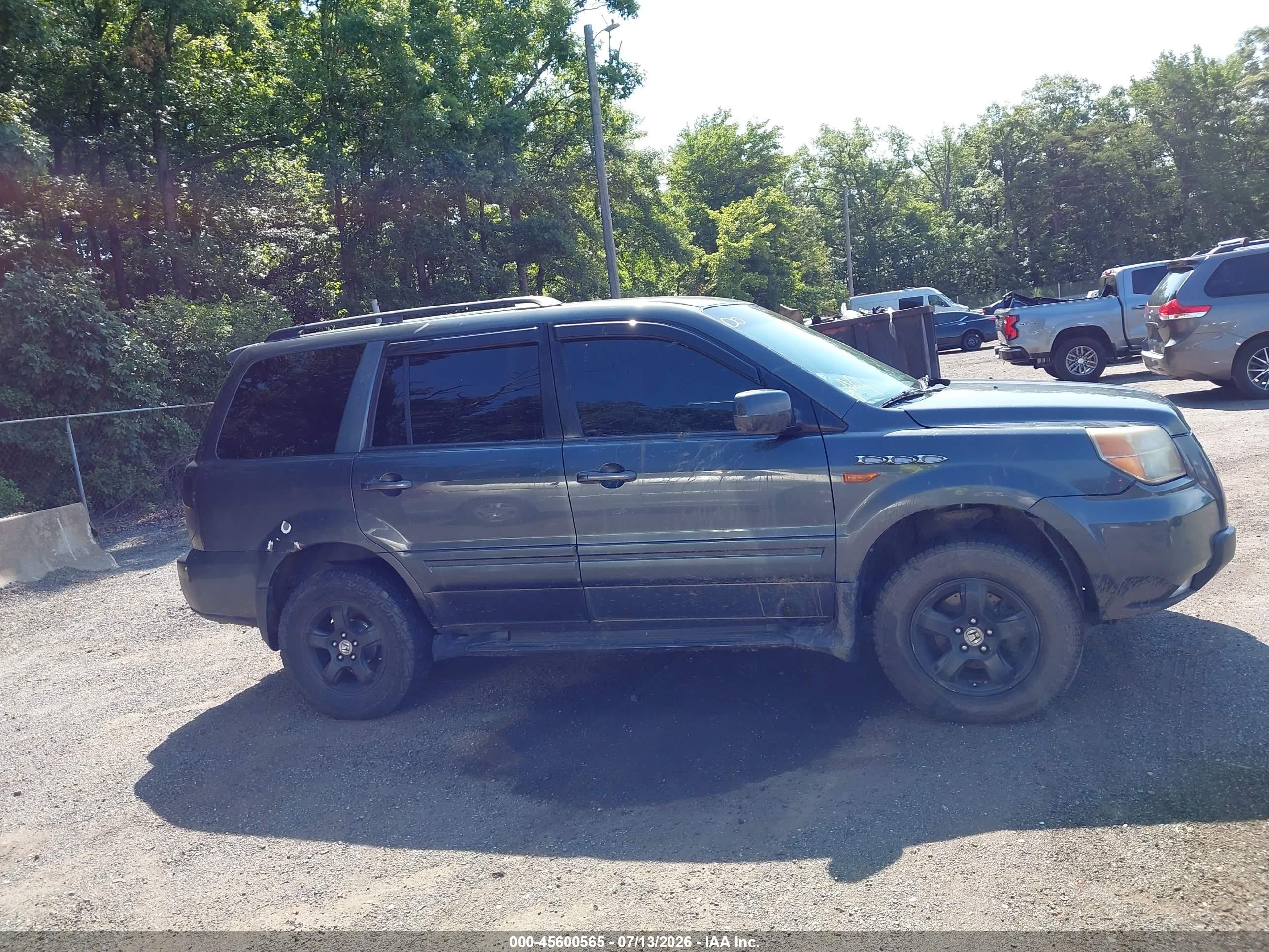 2006 Honda Pilot Ex Gray vin: 2HKYF18436H546950