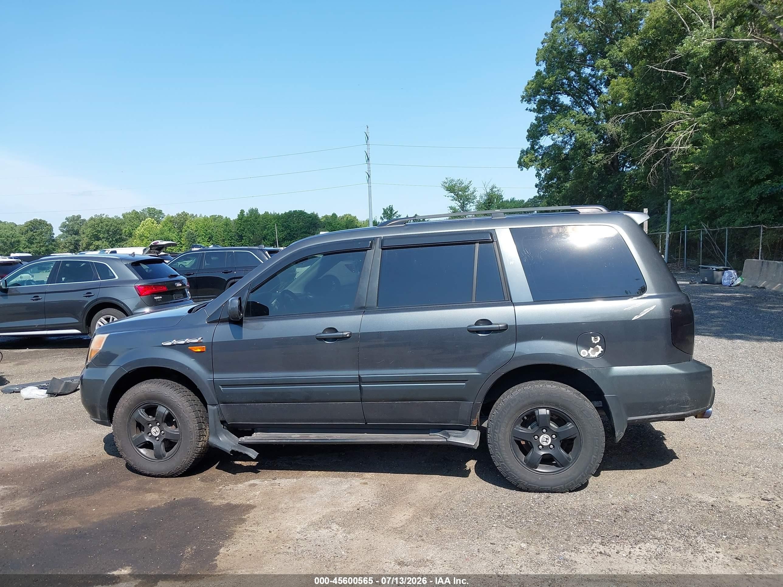 2006 Honda Pilot Ex Gray vin: 2HKYF18436H546950