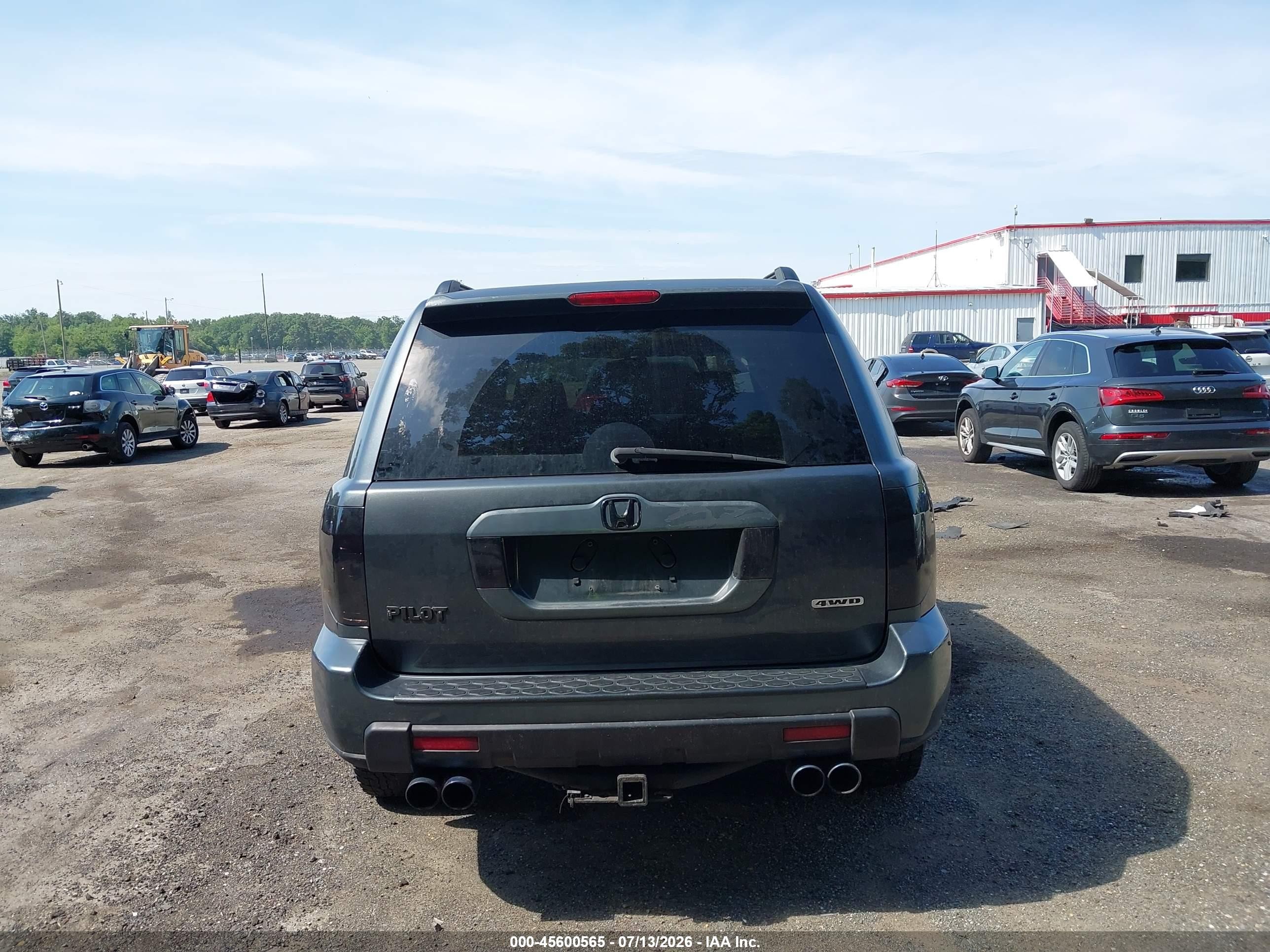 2006 Honda Pilot Ex Gray vin: 2HKYF18436H546950