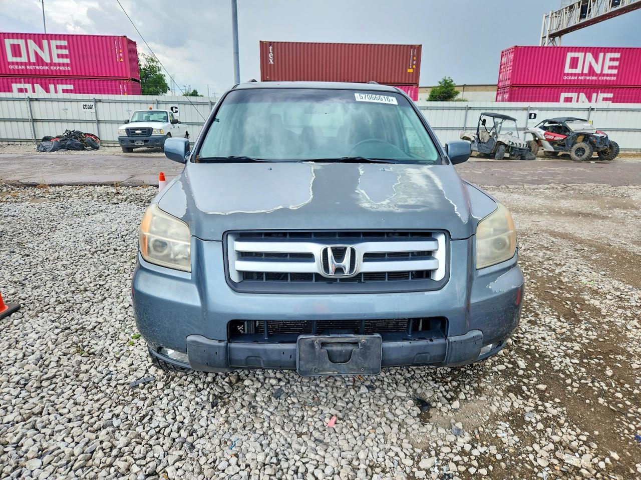 2007 Honda Pilot Ex Синий vin: 2HKYF18437H509897