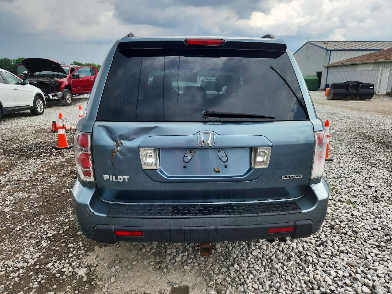 2007 Honda Pilot Ex Синий vin: 2HKYF18437H509897
