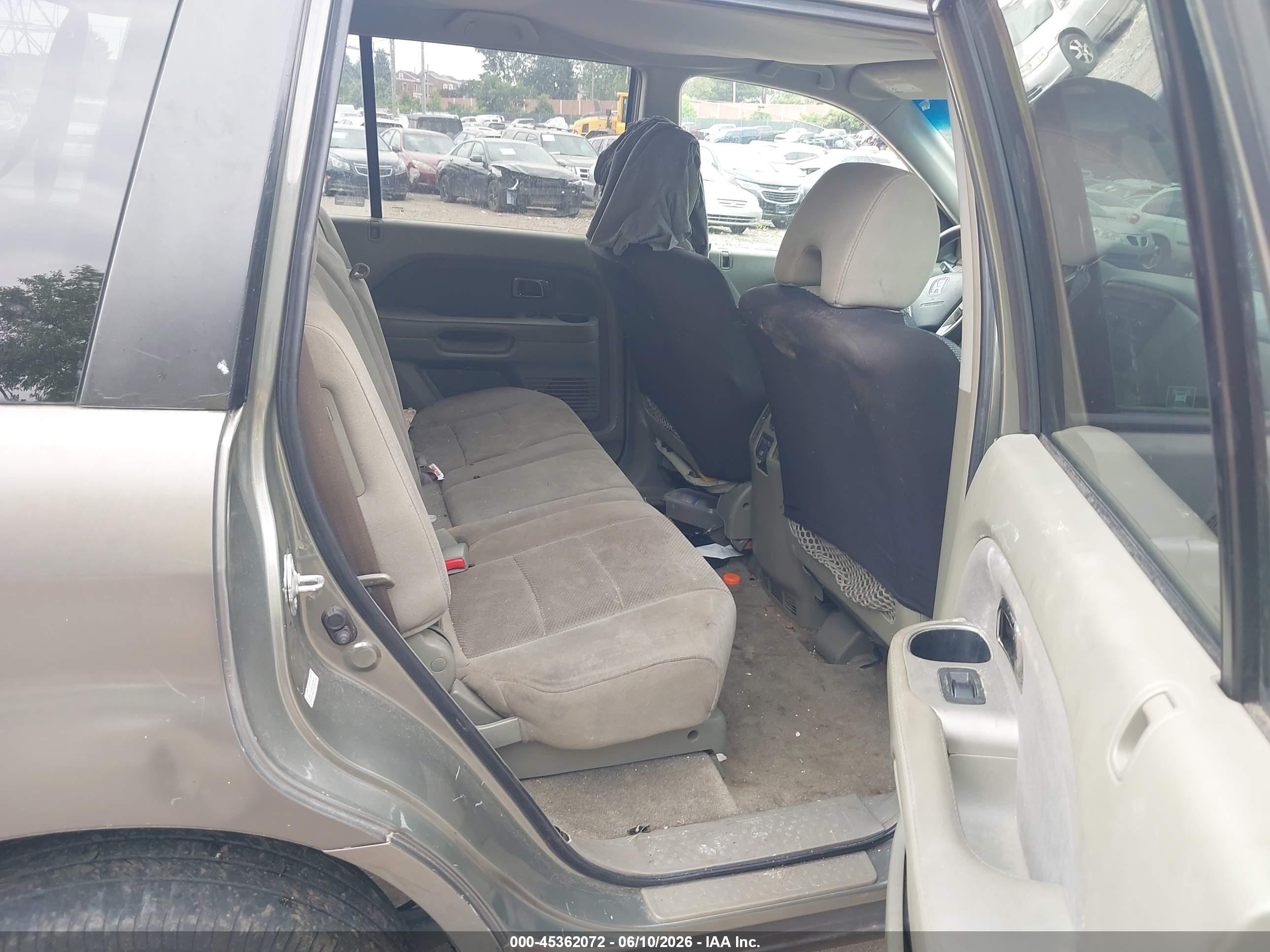 2007 Honda Pilot Ex Green vin: 2HKYF18437H538560