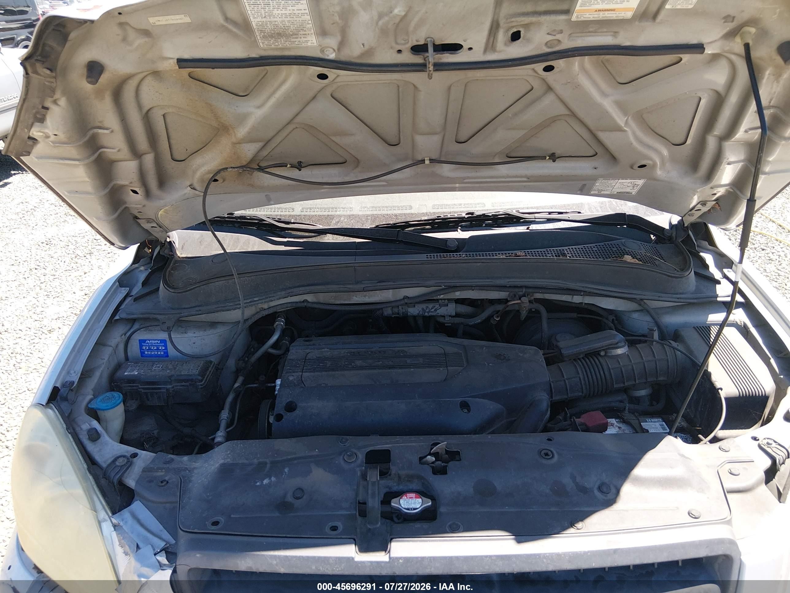 2003 Honda Pilot Ex Silver vin: 2HKYF18443H584831