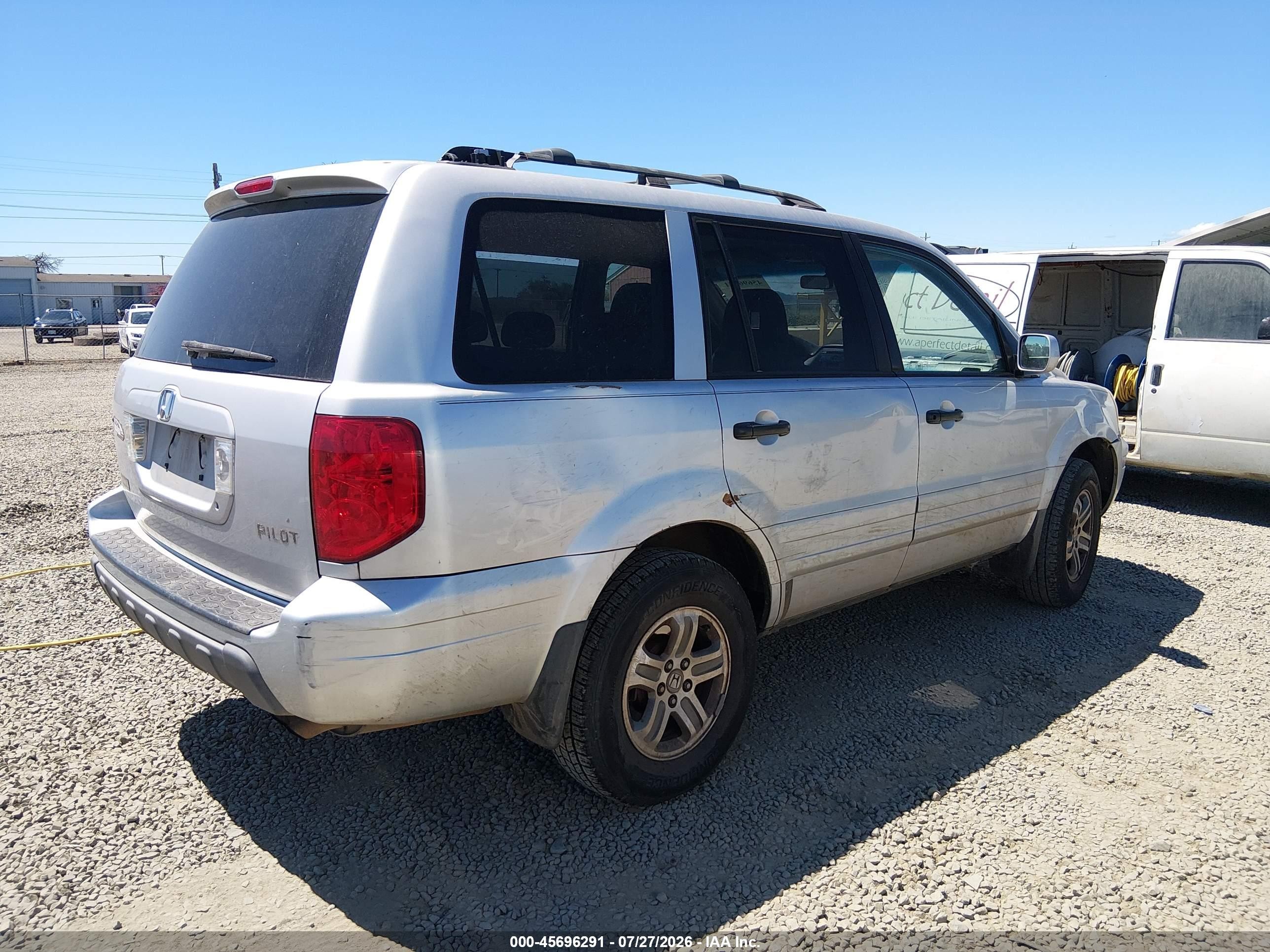 2003 Honda Pilot Ex Silver vin: 2HKYF18443H584831
