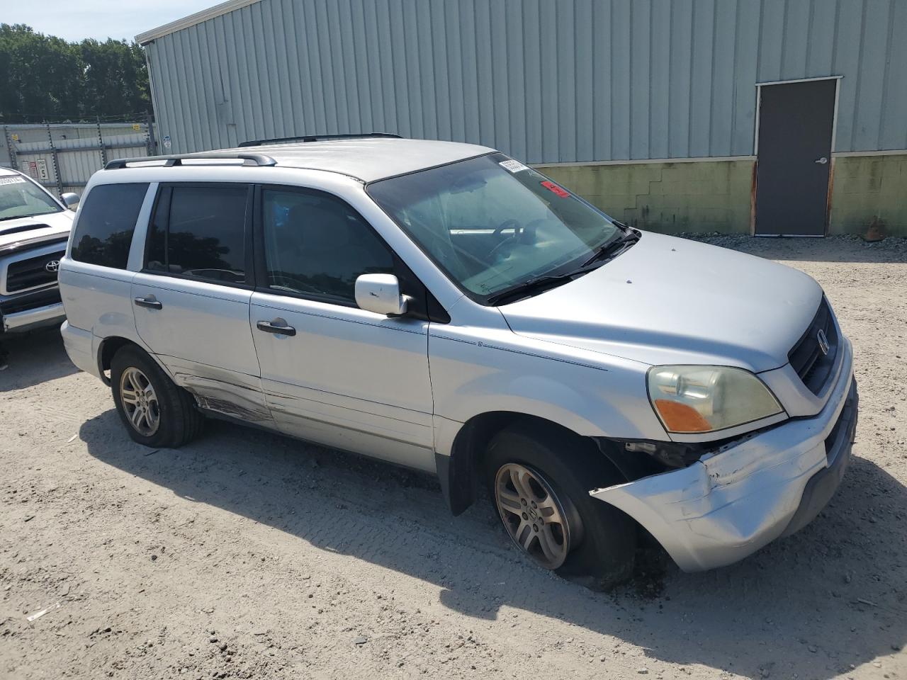 2003 Honda Pilot Ex Silver vin: 2HKYF18443H614152