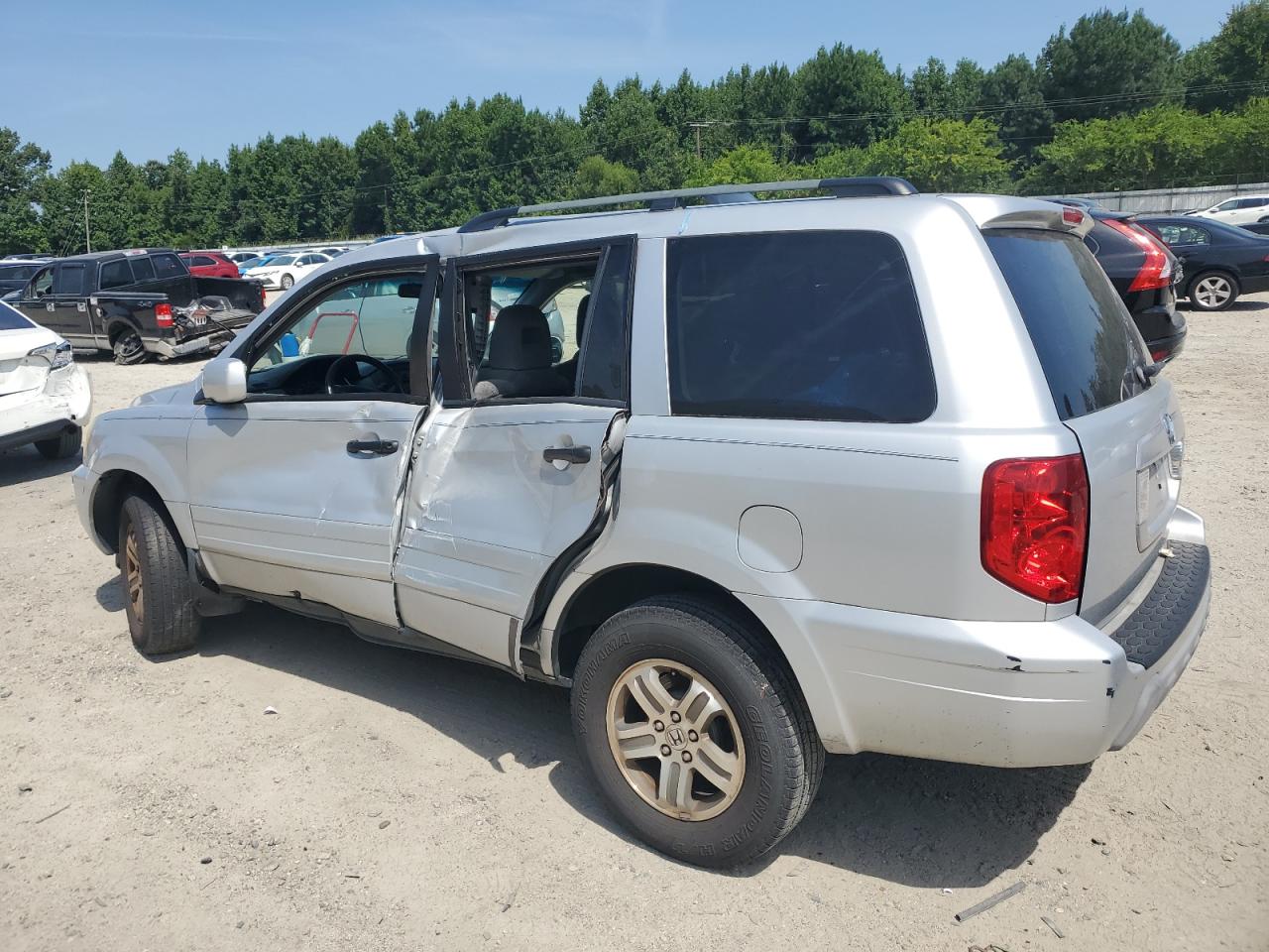 2003 Honda Pilot Ex Silver vin: 2HKYF18443H614152