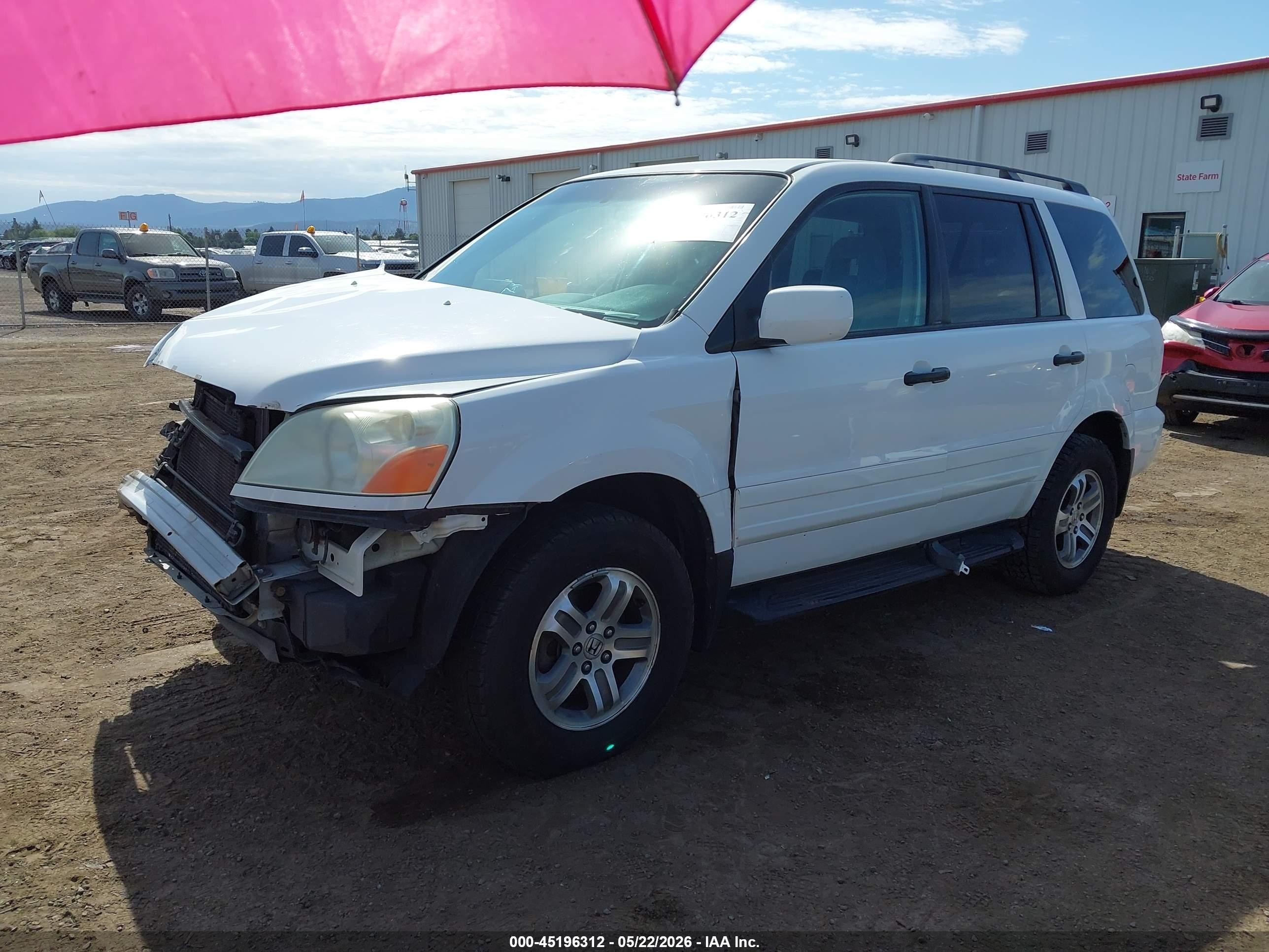 2003 Honda Pilot Ex Белый vin: 2HKYF18443H615320